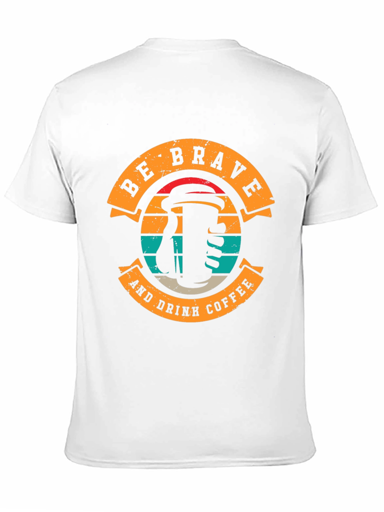 Be Brave and Drink Coffee Black T-Shirt