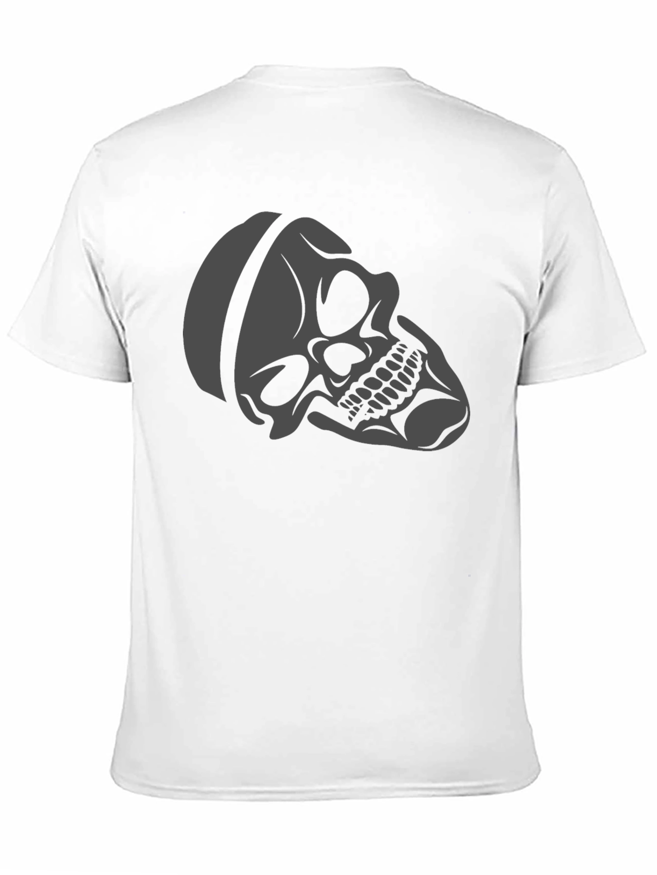 Skull Graphic Tee - Black Cotton Casual T-Shirt