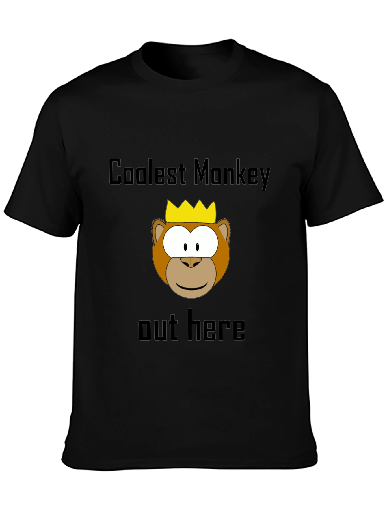 Coolest Monkey Graphic Tee - Black