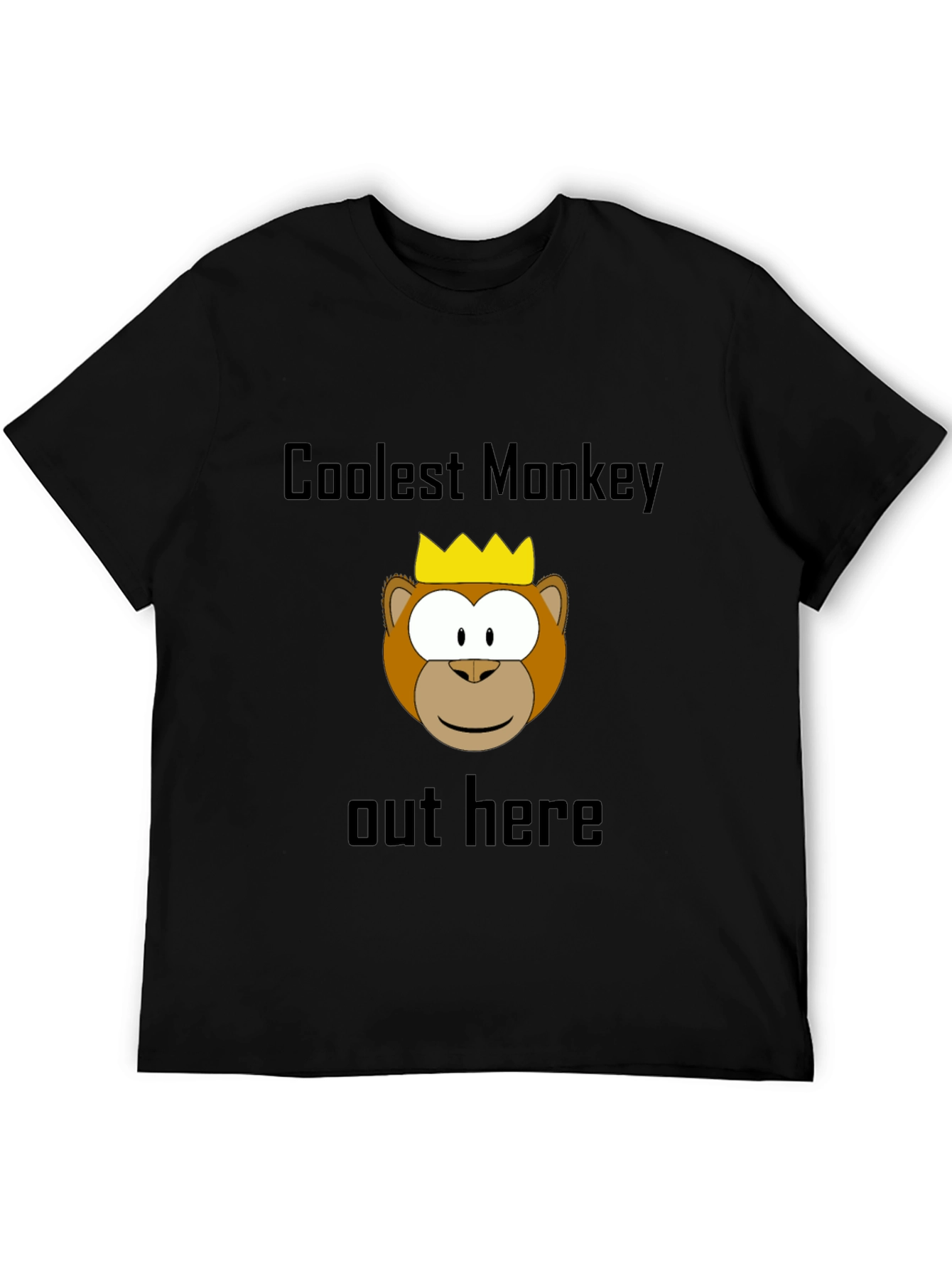 Coolest Monkey Graphic Tee - Black