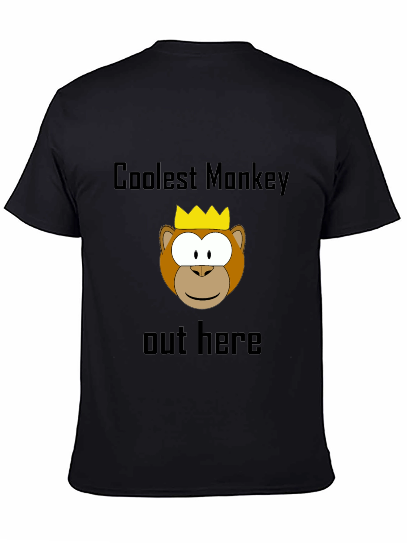 Coolest Monkey Graphic Tee - Black