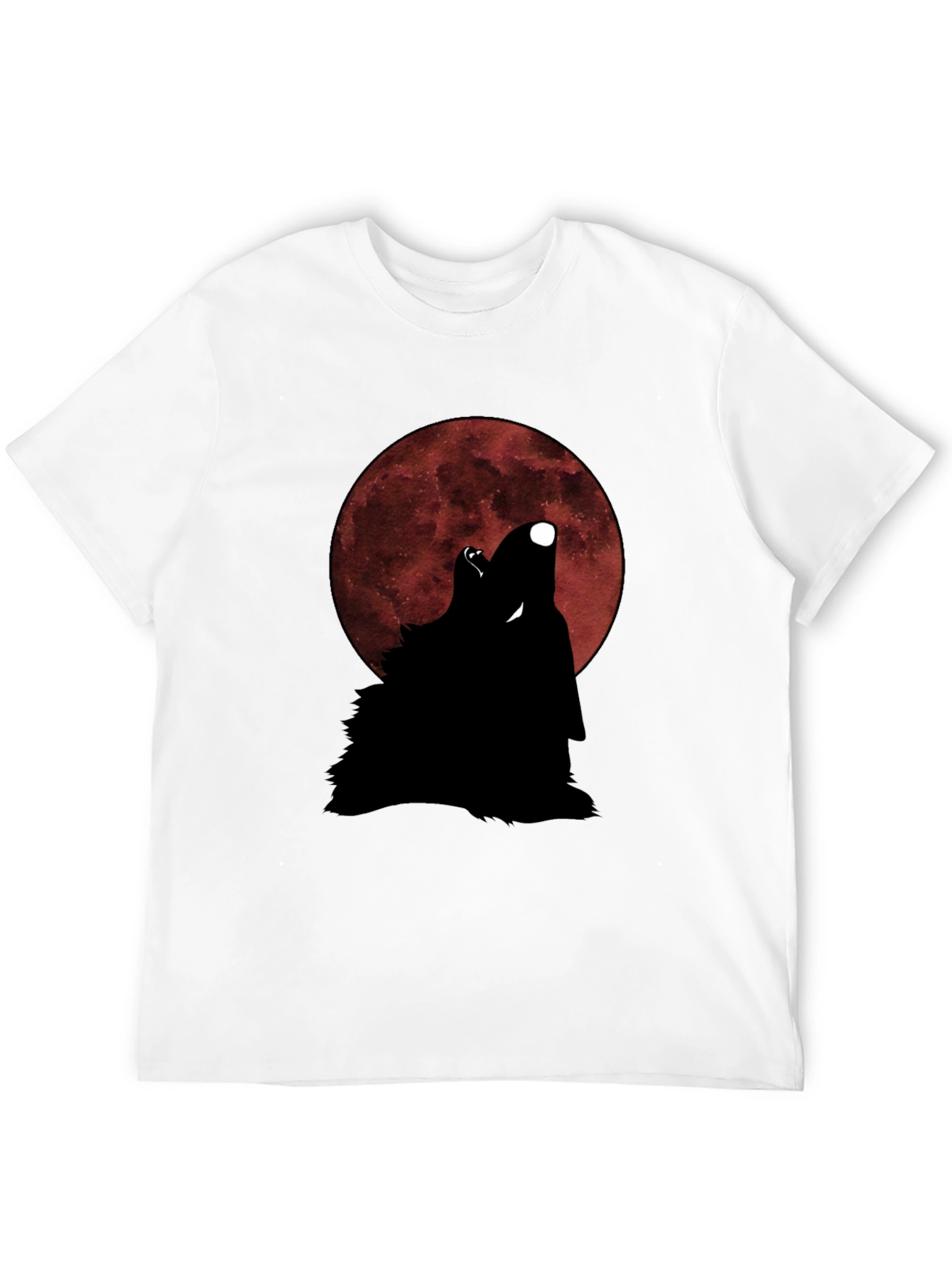 Wolf Howling at Moon Graphic T-Shirt