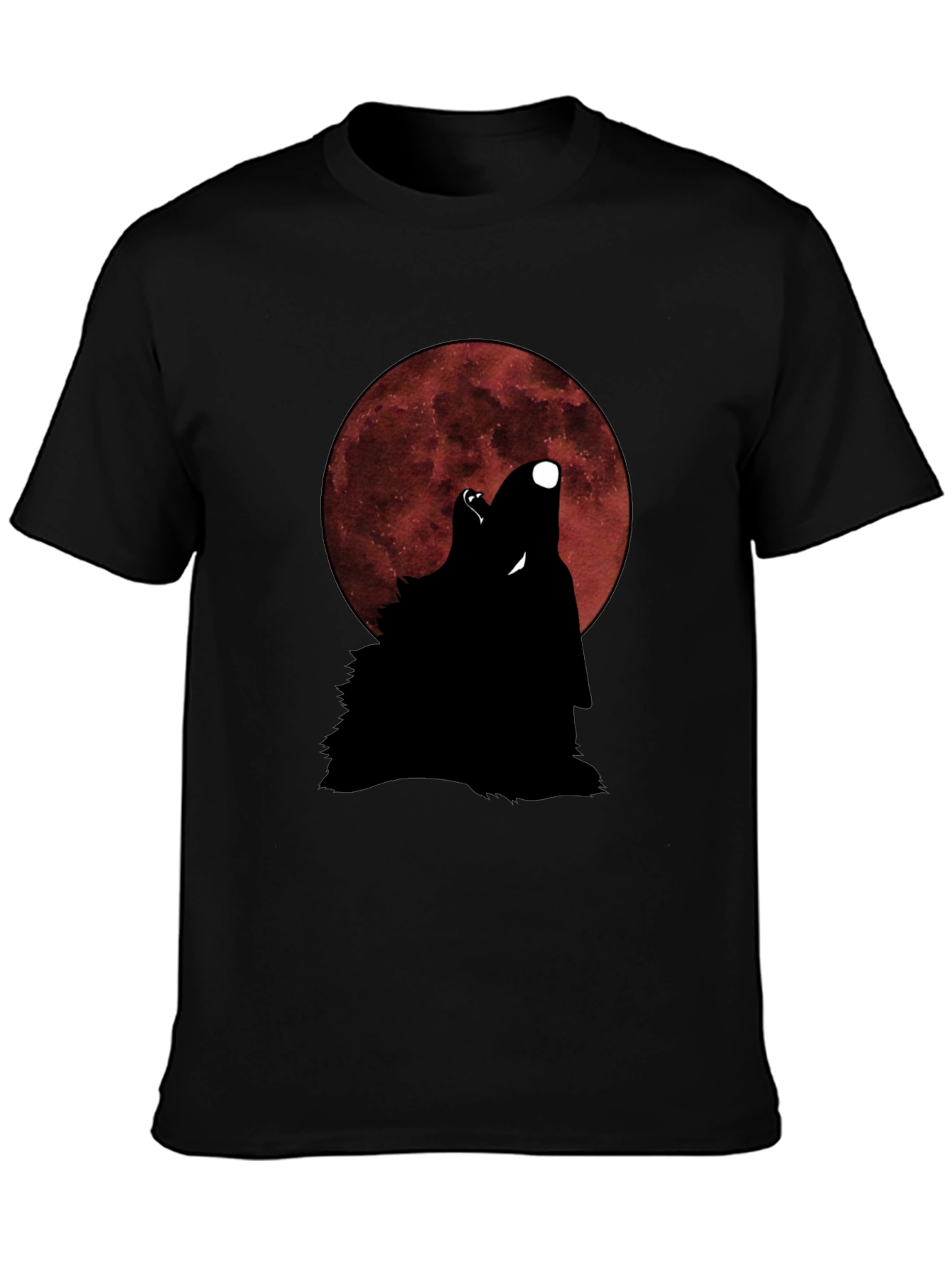 Wolf Howling at Moon Graphic T-Shirt