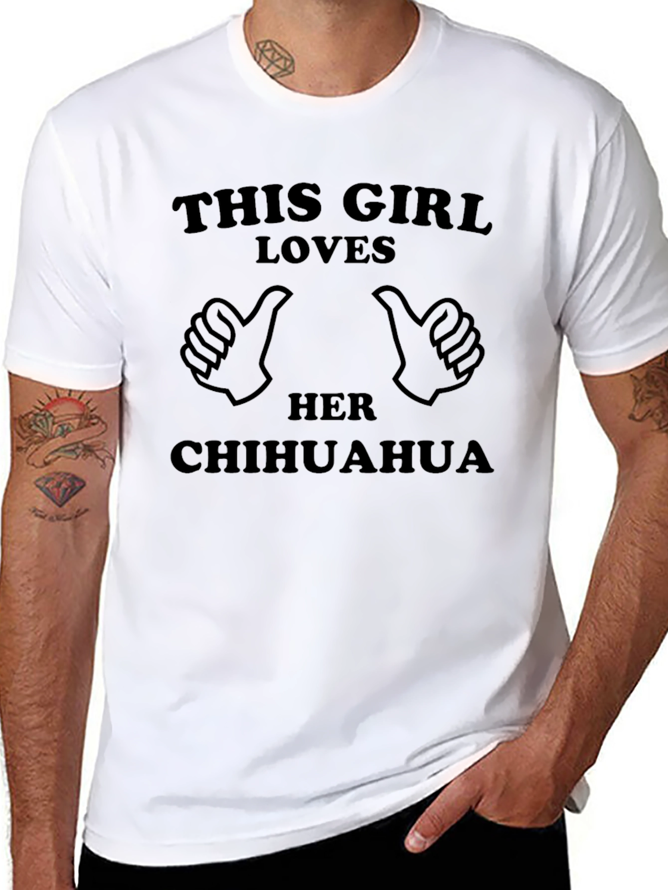 This Girl Loves Her Chihuahua Black T-Shirt