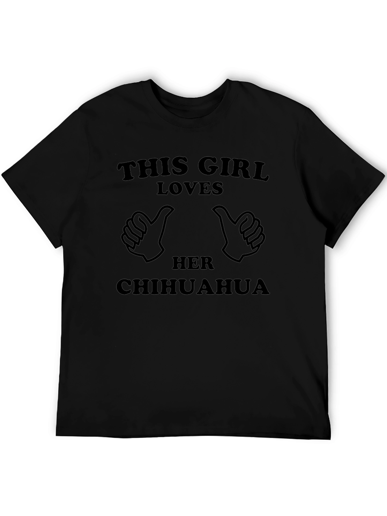 This Girl Loves Her Chihuahua Black T-Shirt