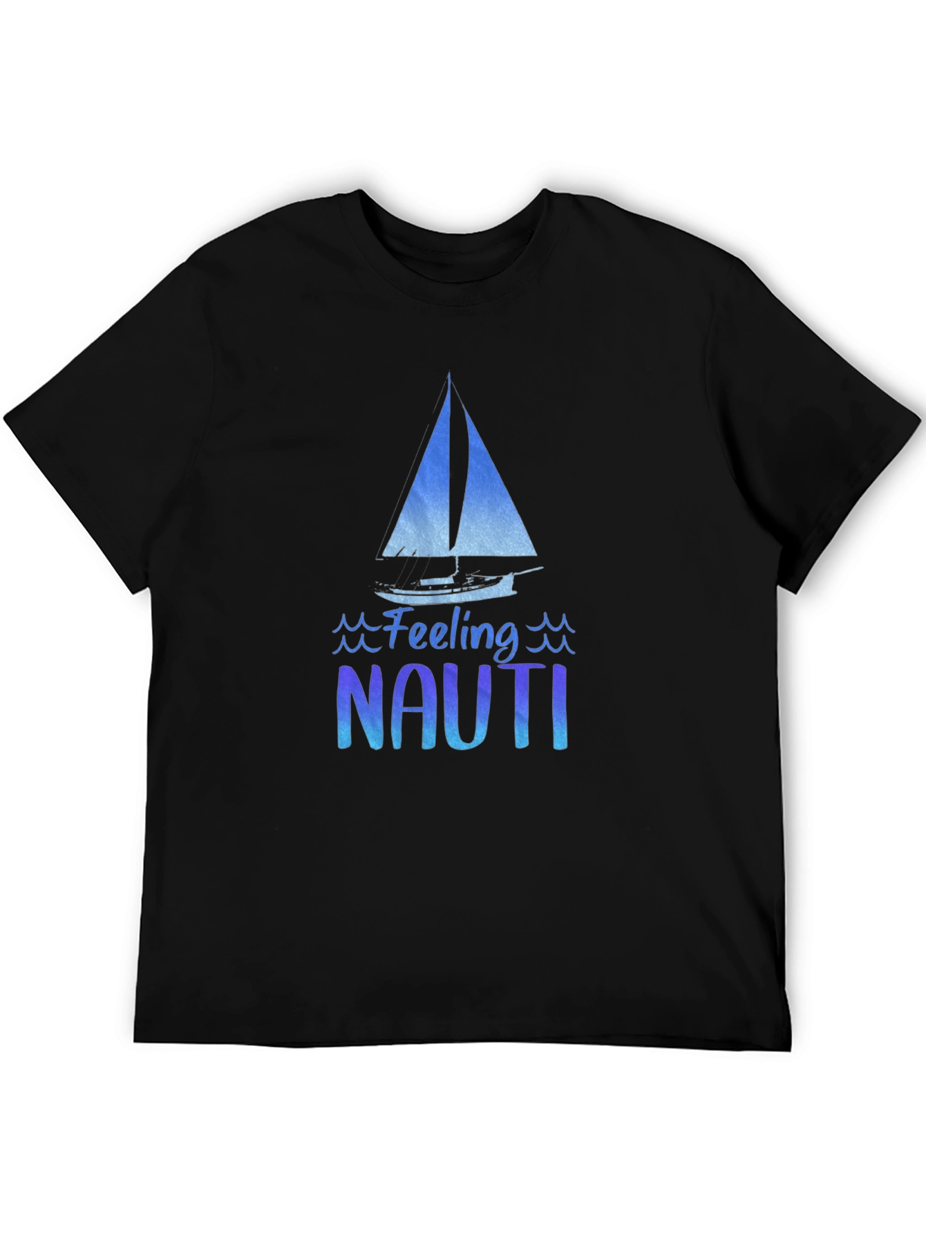 Feeling Nauti Mens Black Graphic T-Shirt