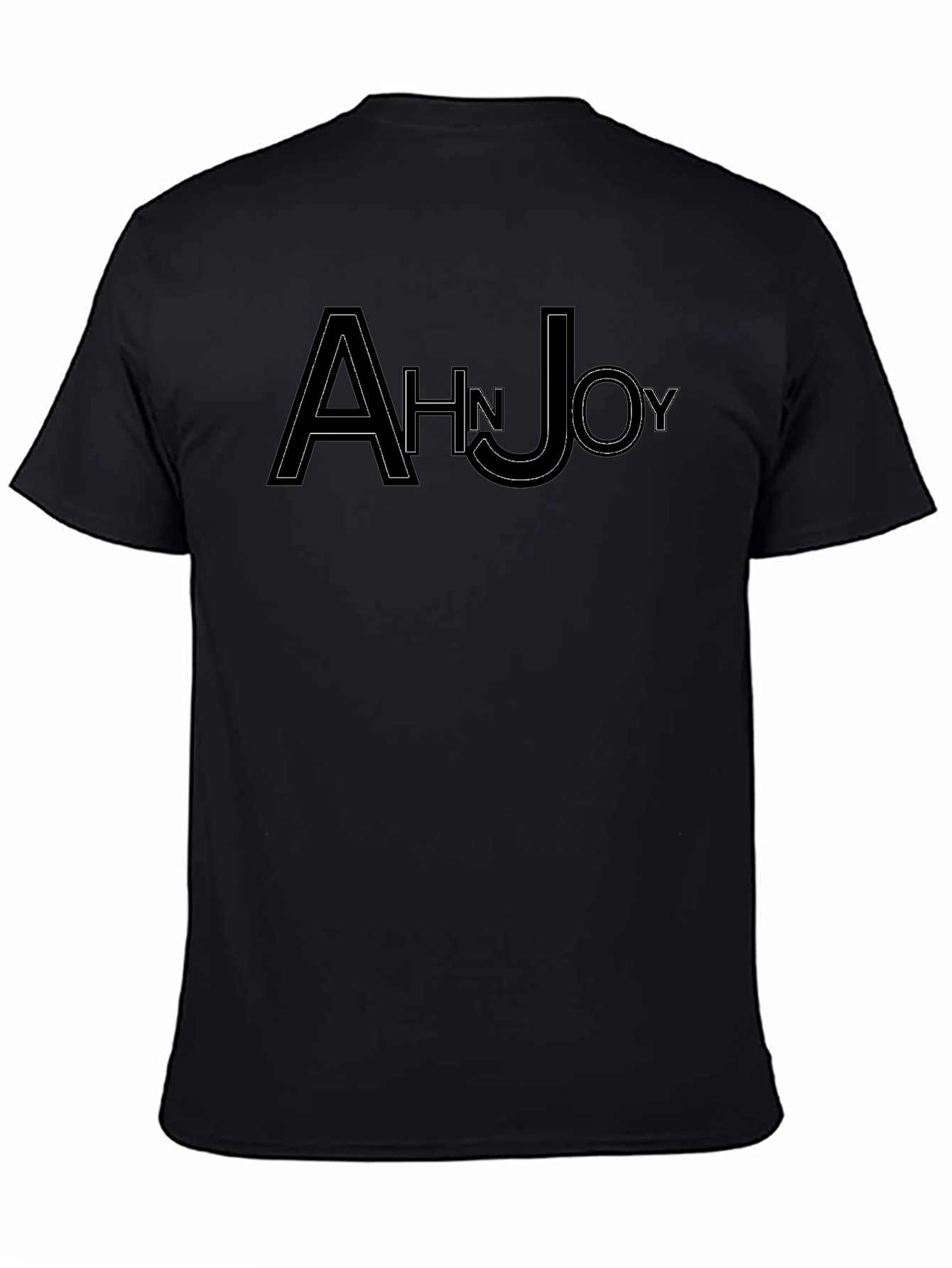 AhnJoy Black Graphic Tee