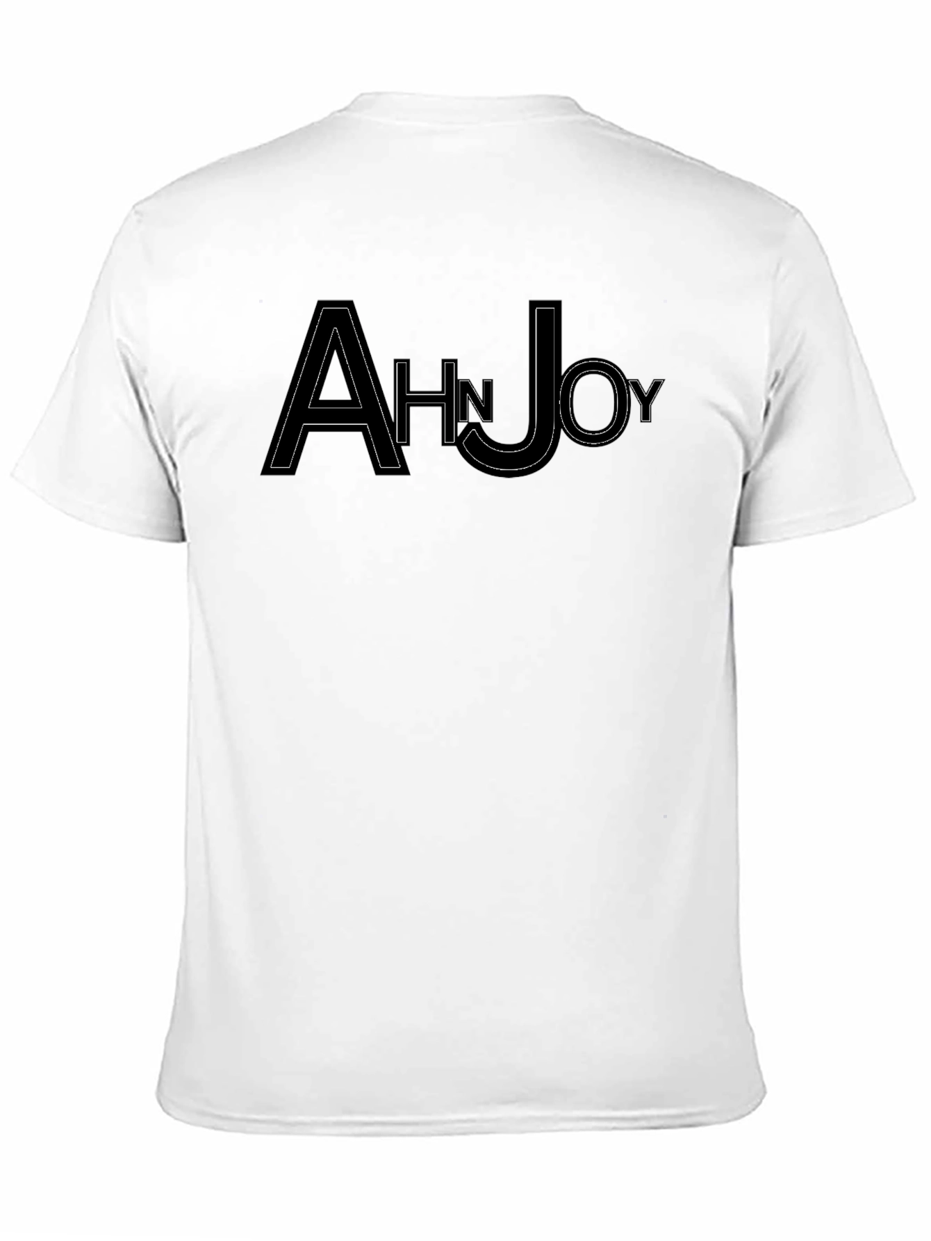AhnJoy Black Graphic Tee
