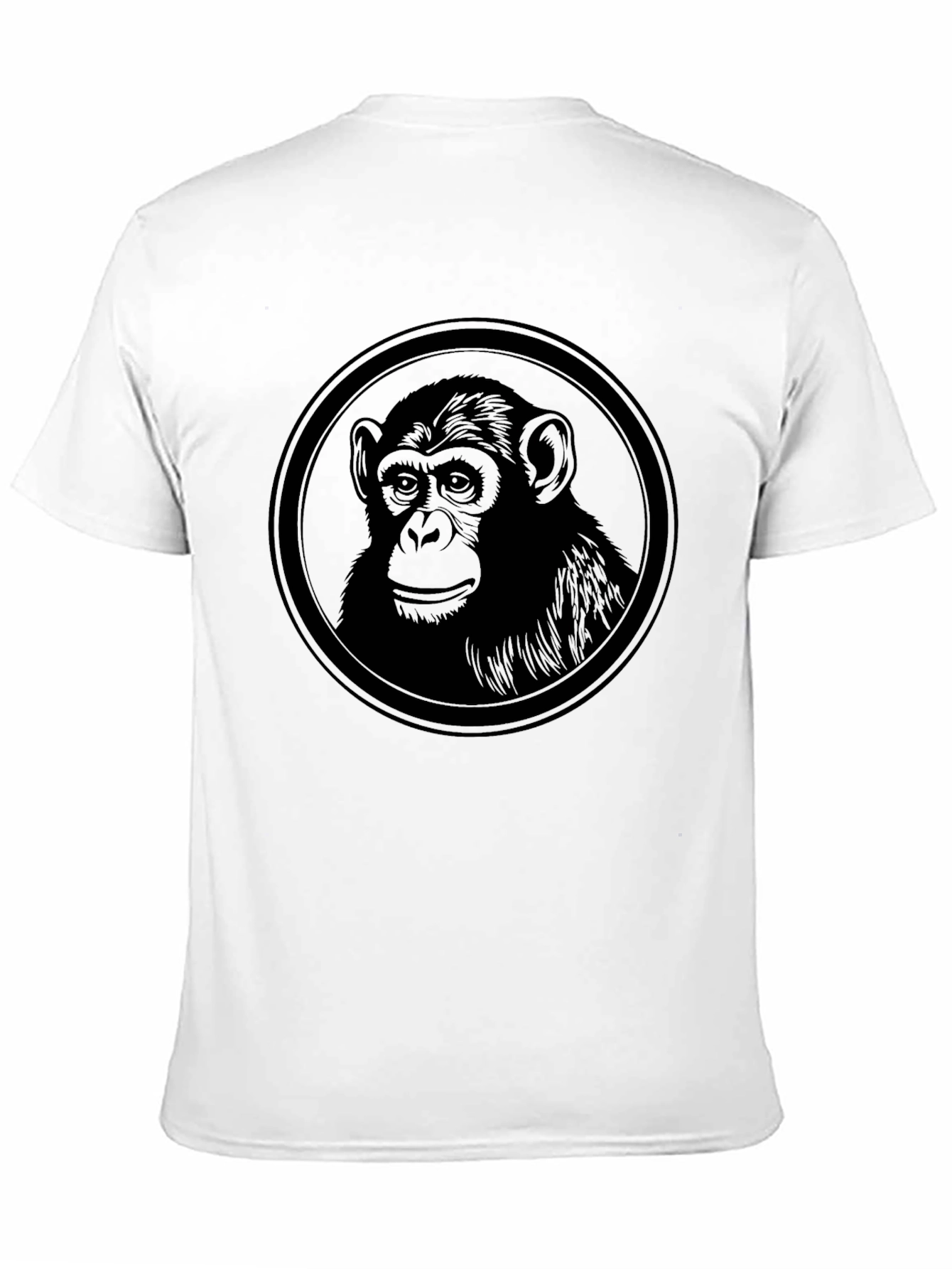 Chimpanzee Graphic Tee - Black Cotton T-Shirt