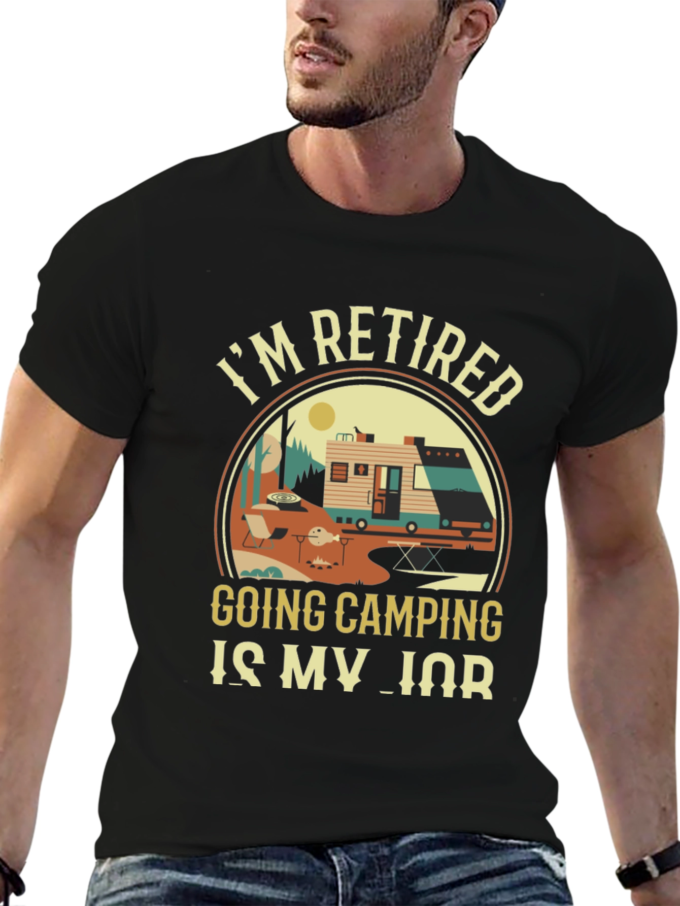 Retired Camping T-Shirt: My Job