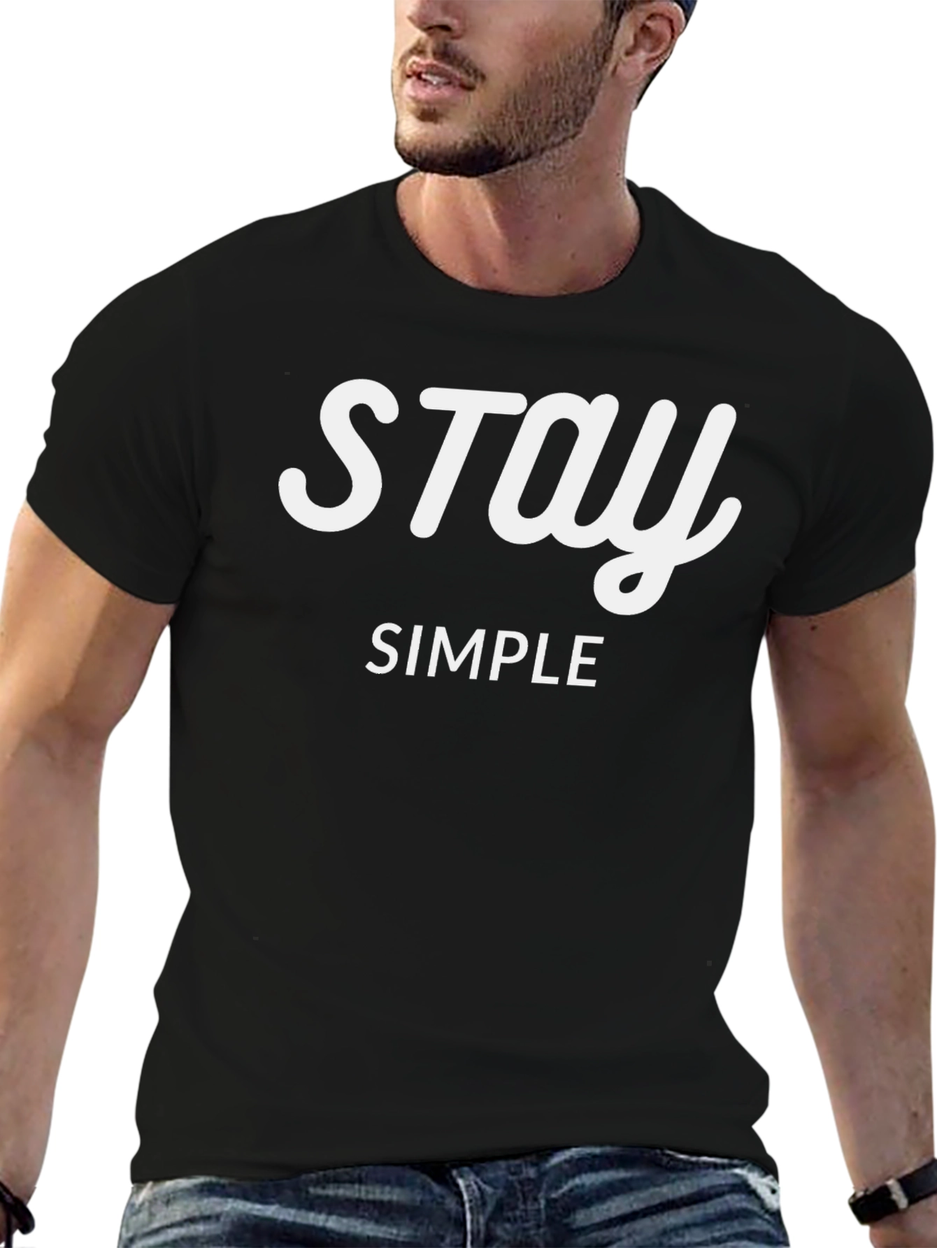 Stay Simple Graphic Tee - Casual Style