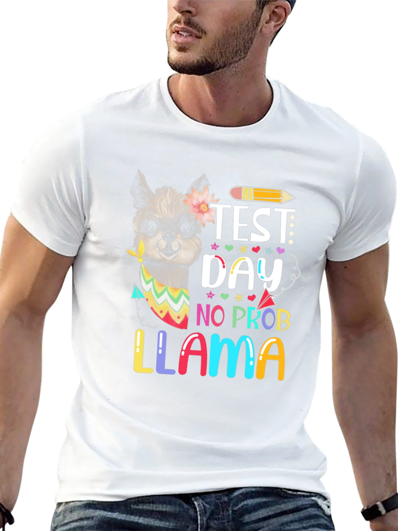 Test Day No Prob Llama Graphic T-Shirt