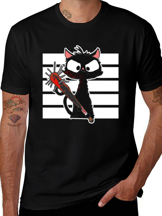 Spooky Cat T-Shirt - Graphic Print Tee