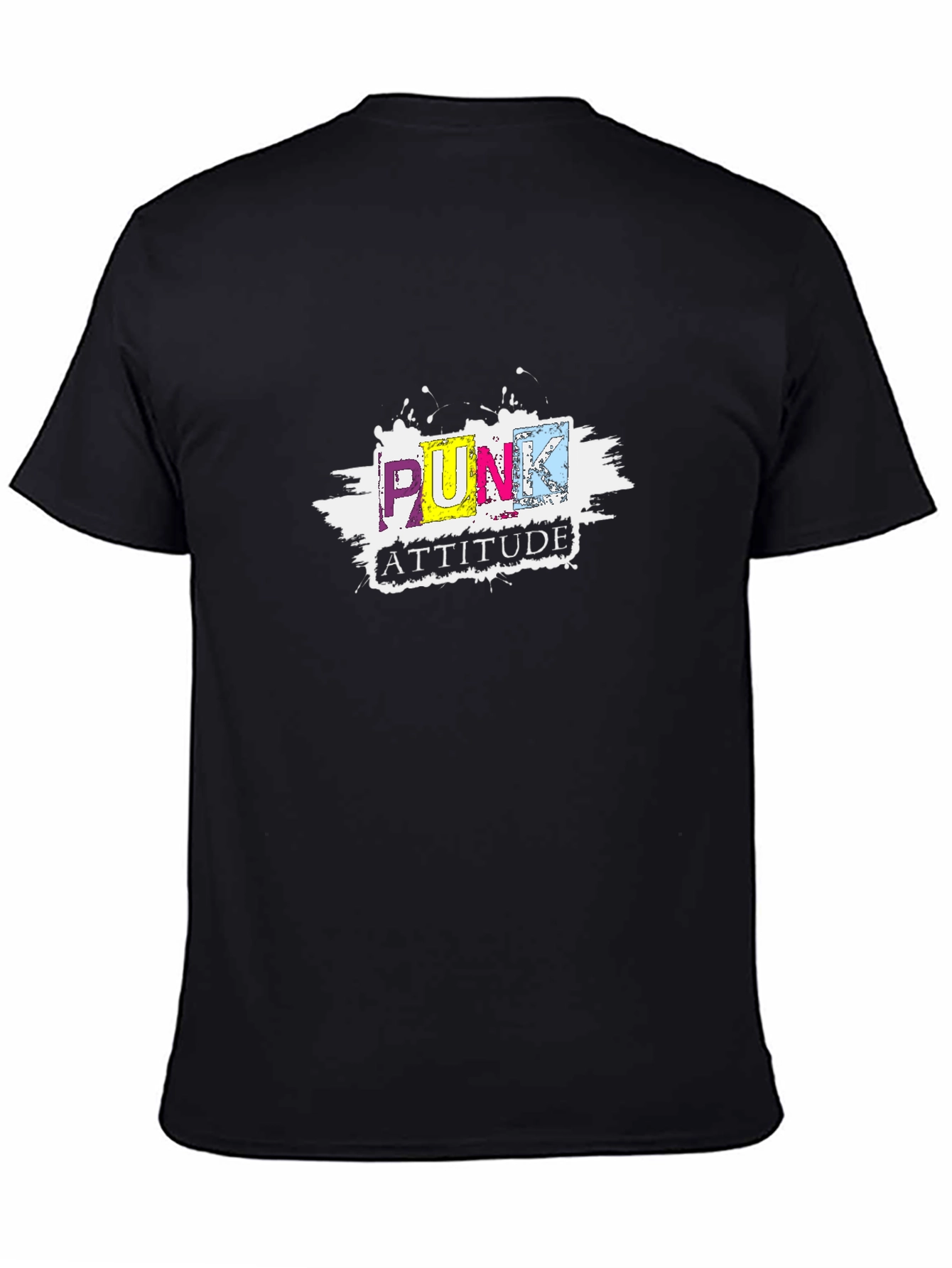 Punk Attitude Graphic Black T-Shirt