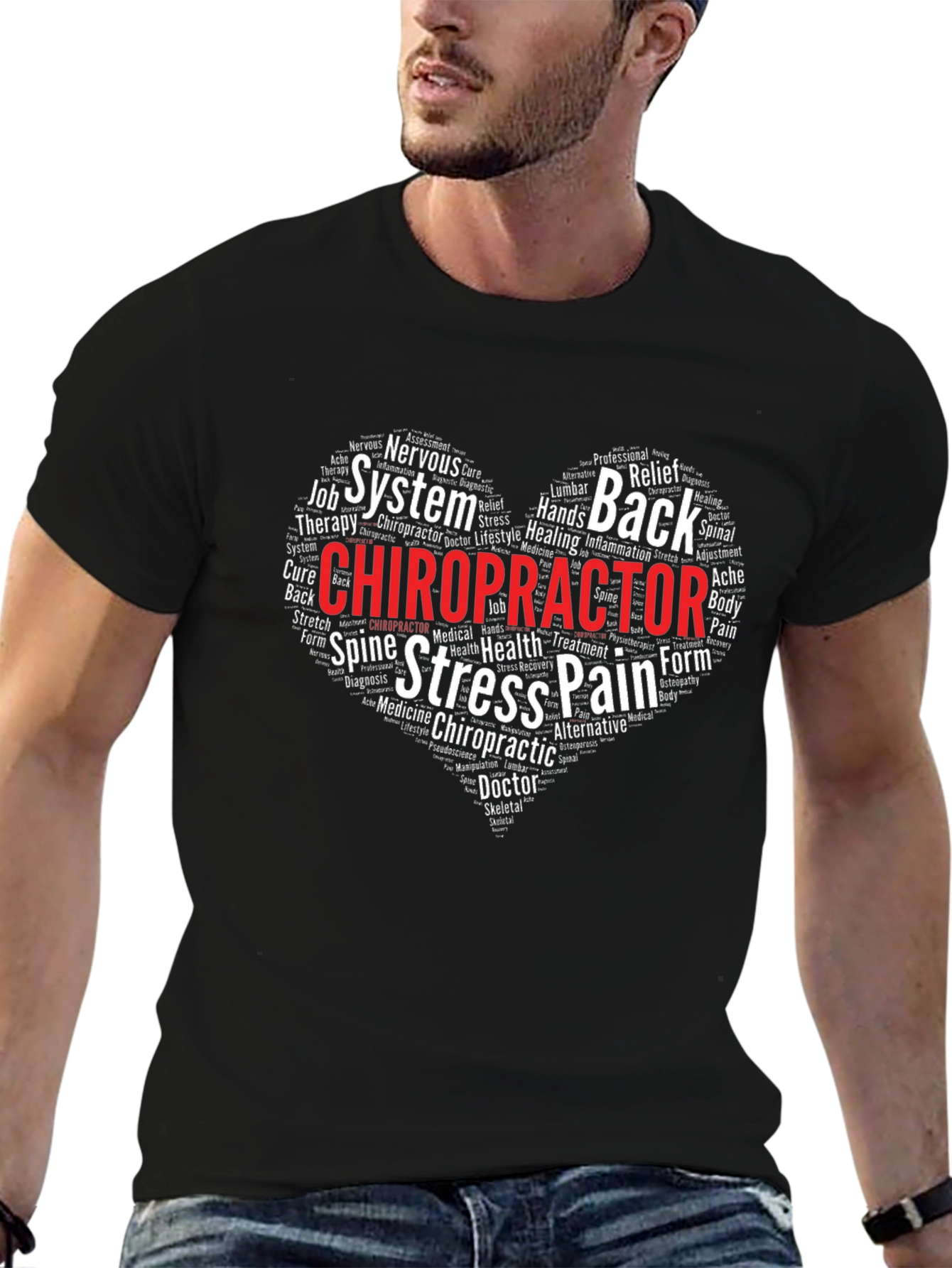 Chiropractor Word Art T-Shirt