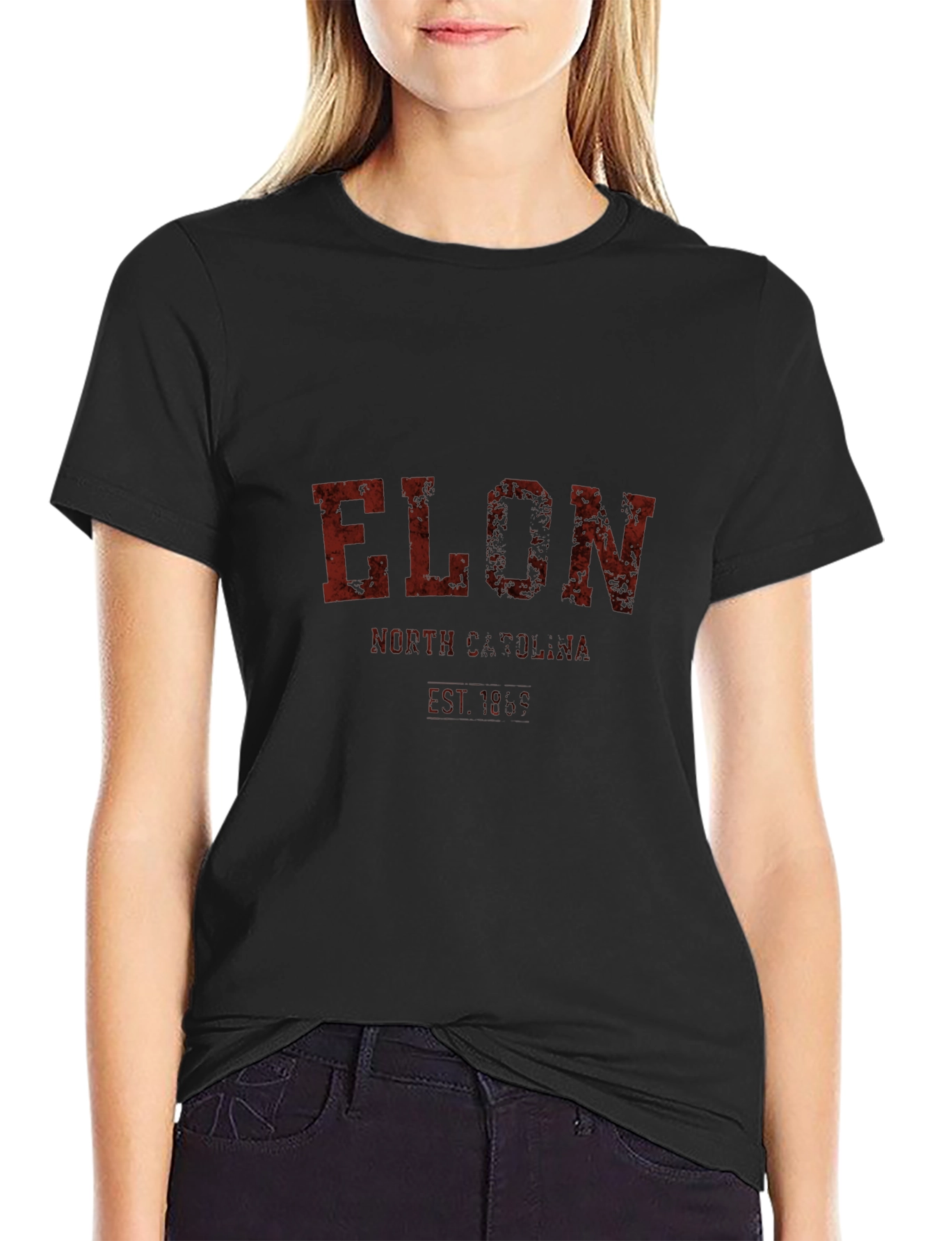 Elon North Carolina Black T-Shirt