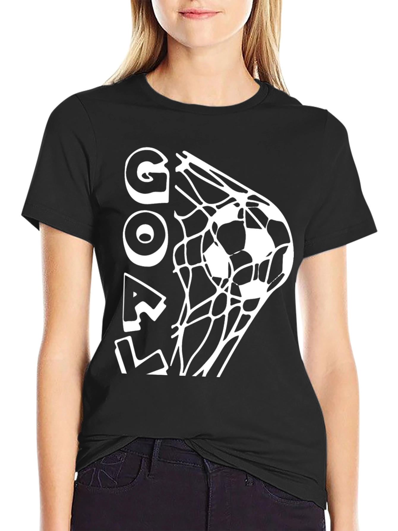 Goal Soccer T-Shirt - Black Graphic Tee