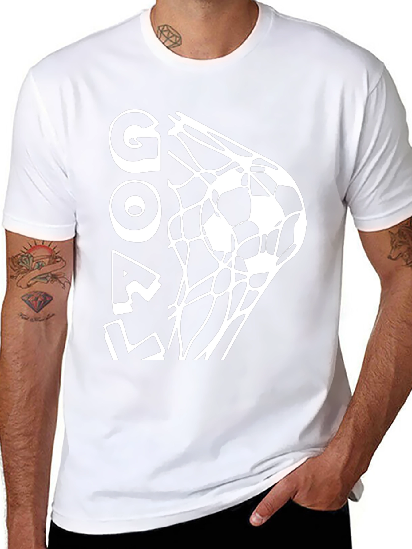 Goal Soccer T-Shirt - Black Graphic Tee