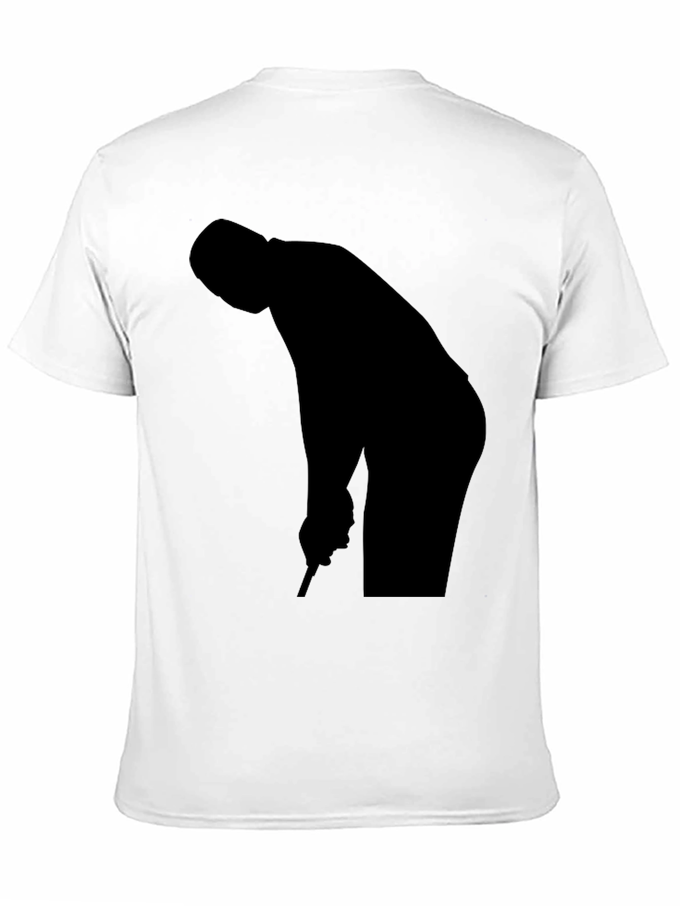 Golf Player Silhouette Black T-Shirt
