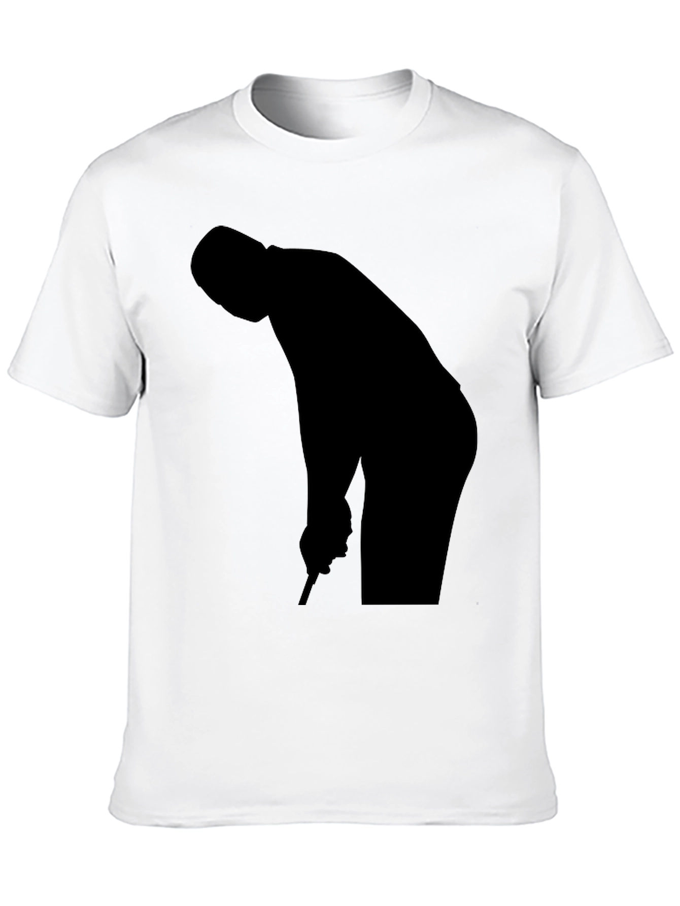 Golf Player Silhouette Black T-Shirt