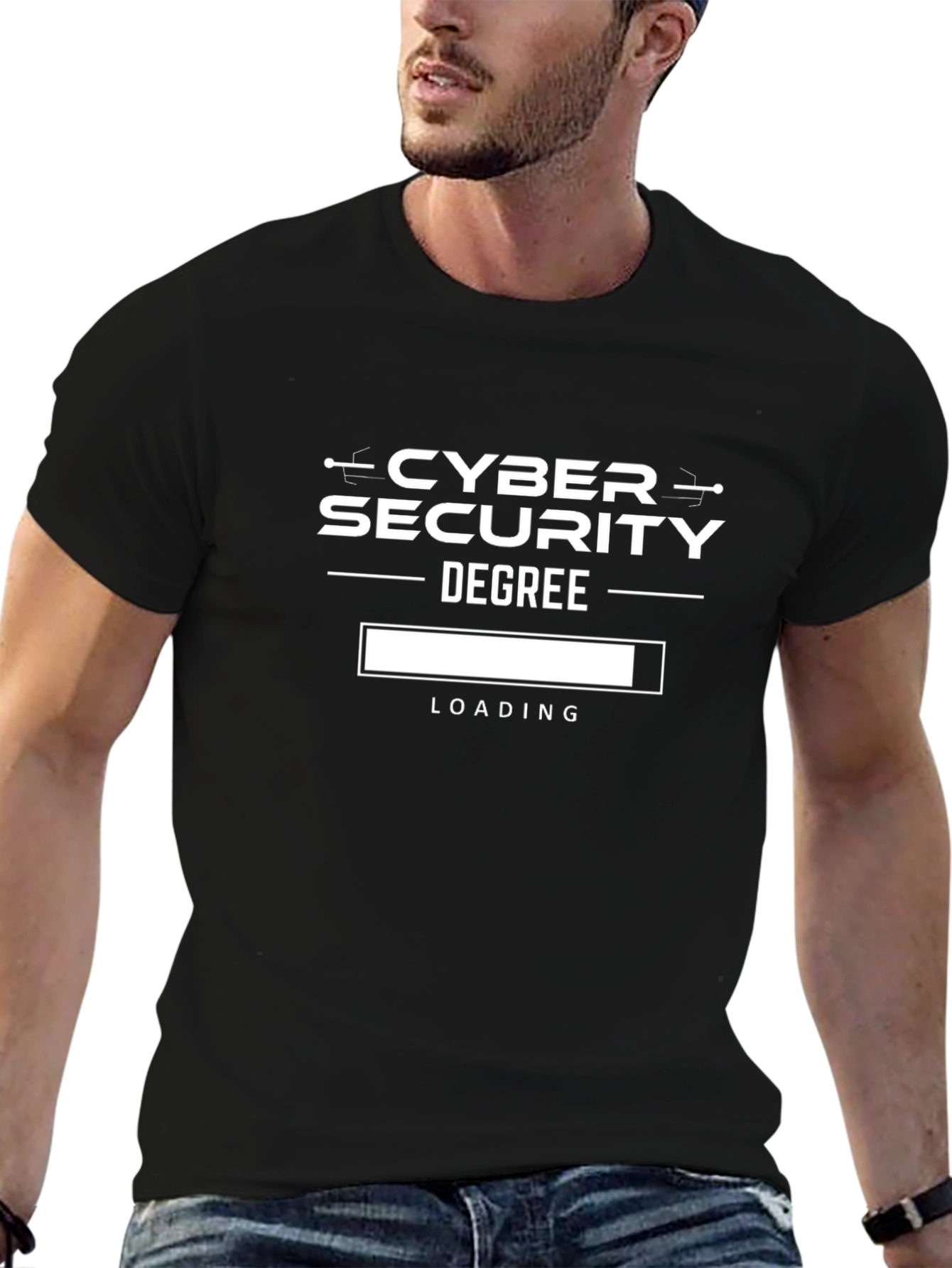 Cyber Security Degree Loading Funny Graphic Tee