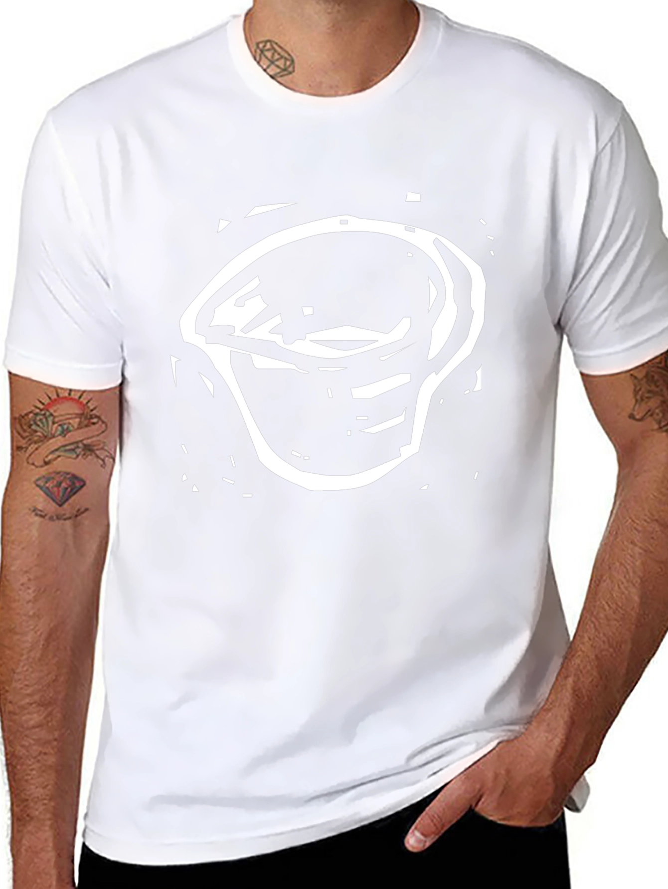 Abstract Graphic Tee - Modern Casual Black T-Shirt