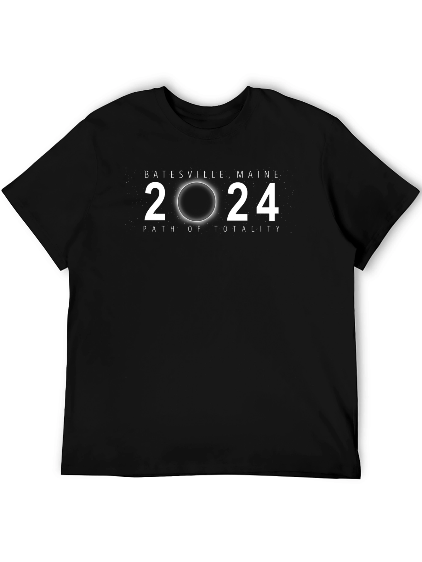 Batesville Maine 2024 Path of Totality Black T-Shirt