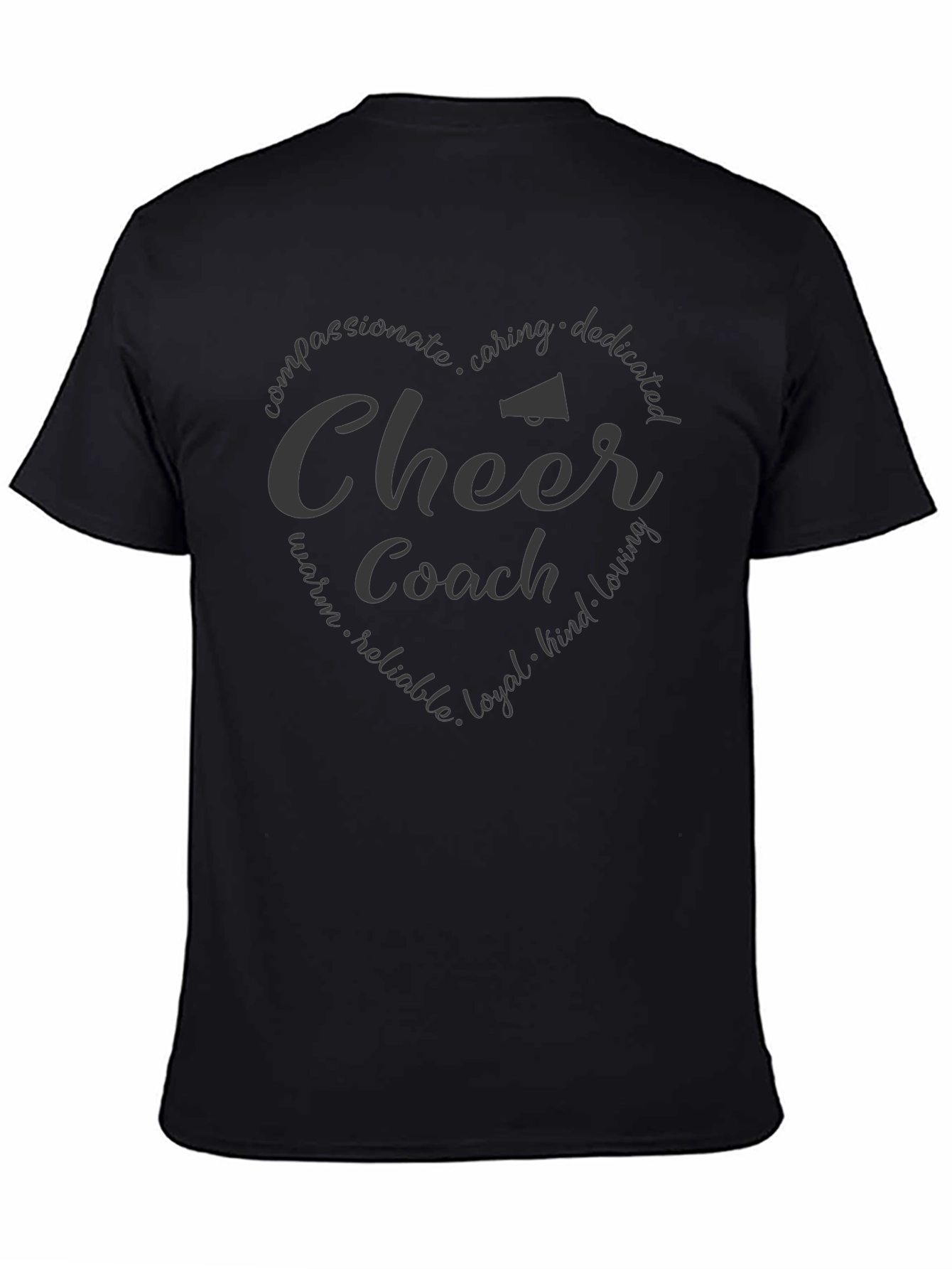 Cheer Coach Heart Design T-Shirt