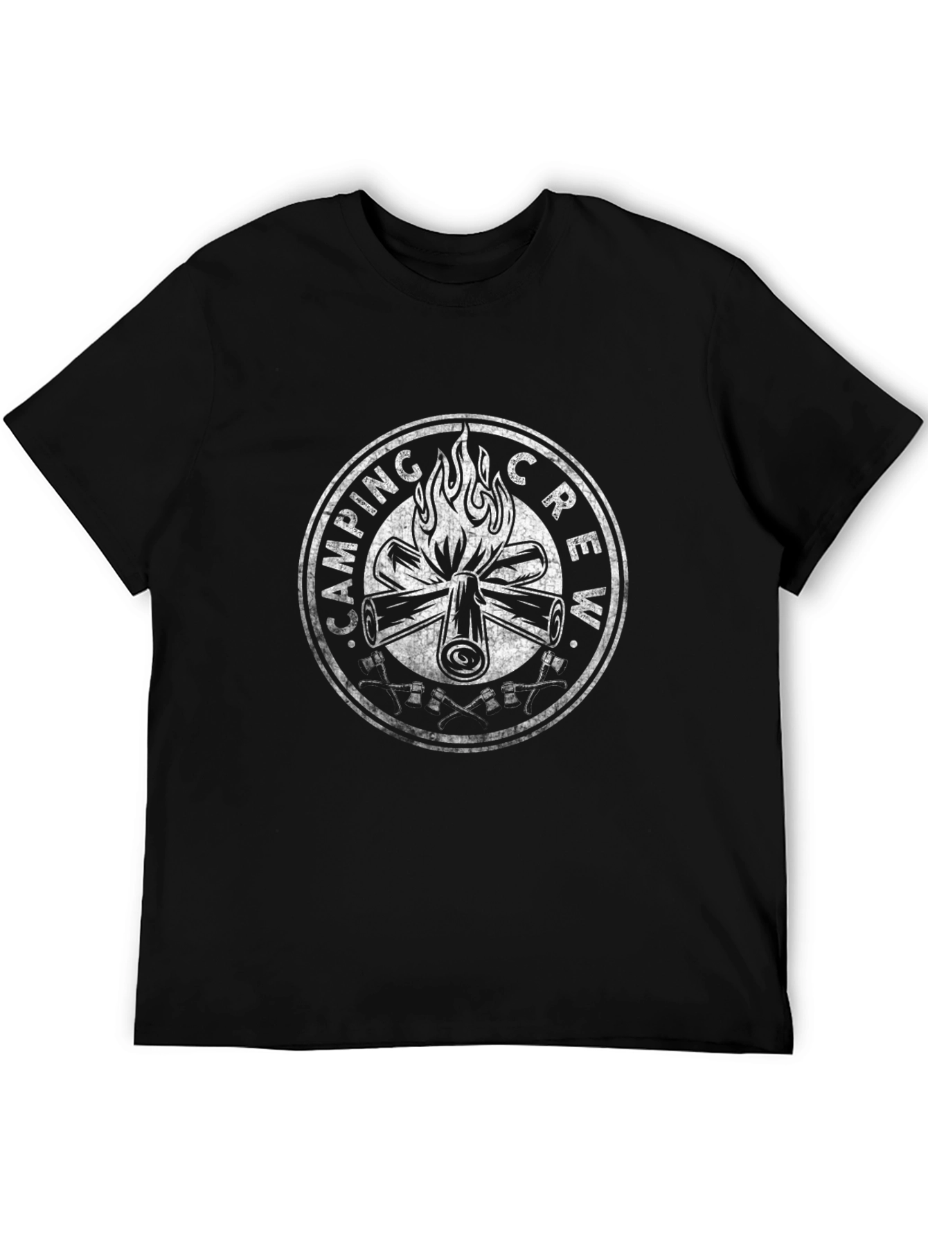 Camping Crew Graphic T-Shirt - Black