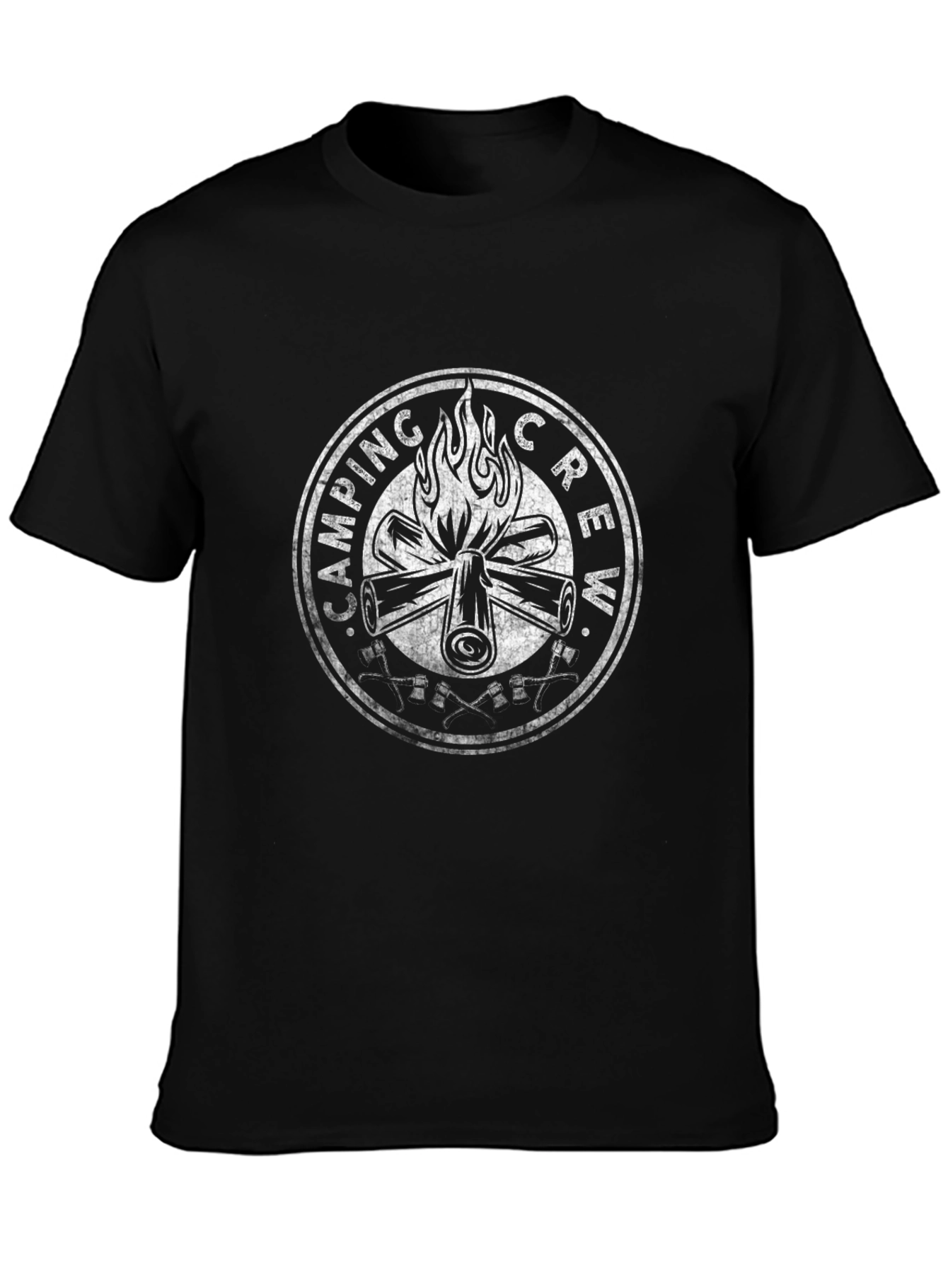 Camping Crew Graphic T-Shirt - Black