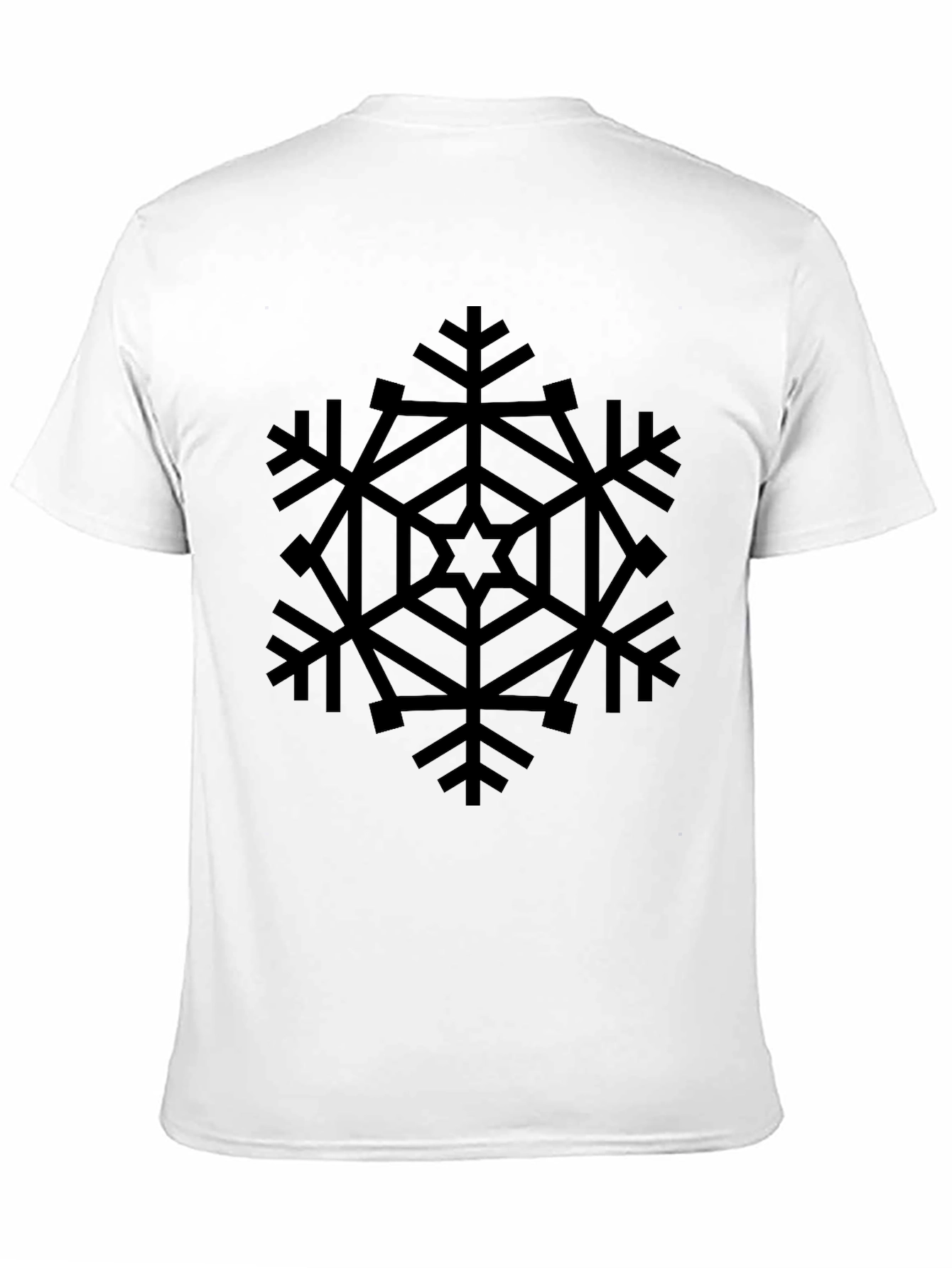 Black Snowflake Graphic Tee - Stylish Winter Apparel