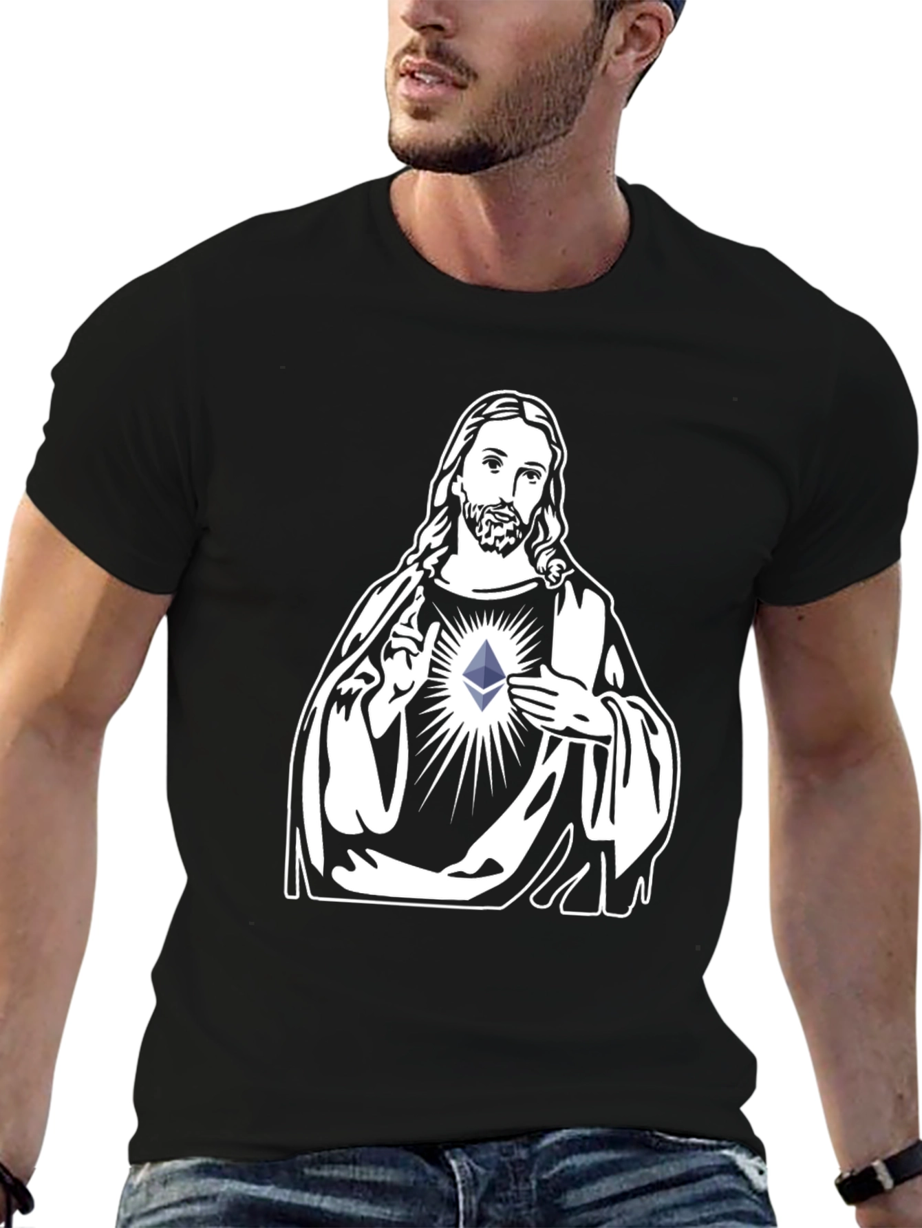 Ethereum Jesus T-Shirt - Crypto Evangelist Style