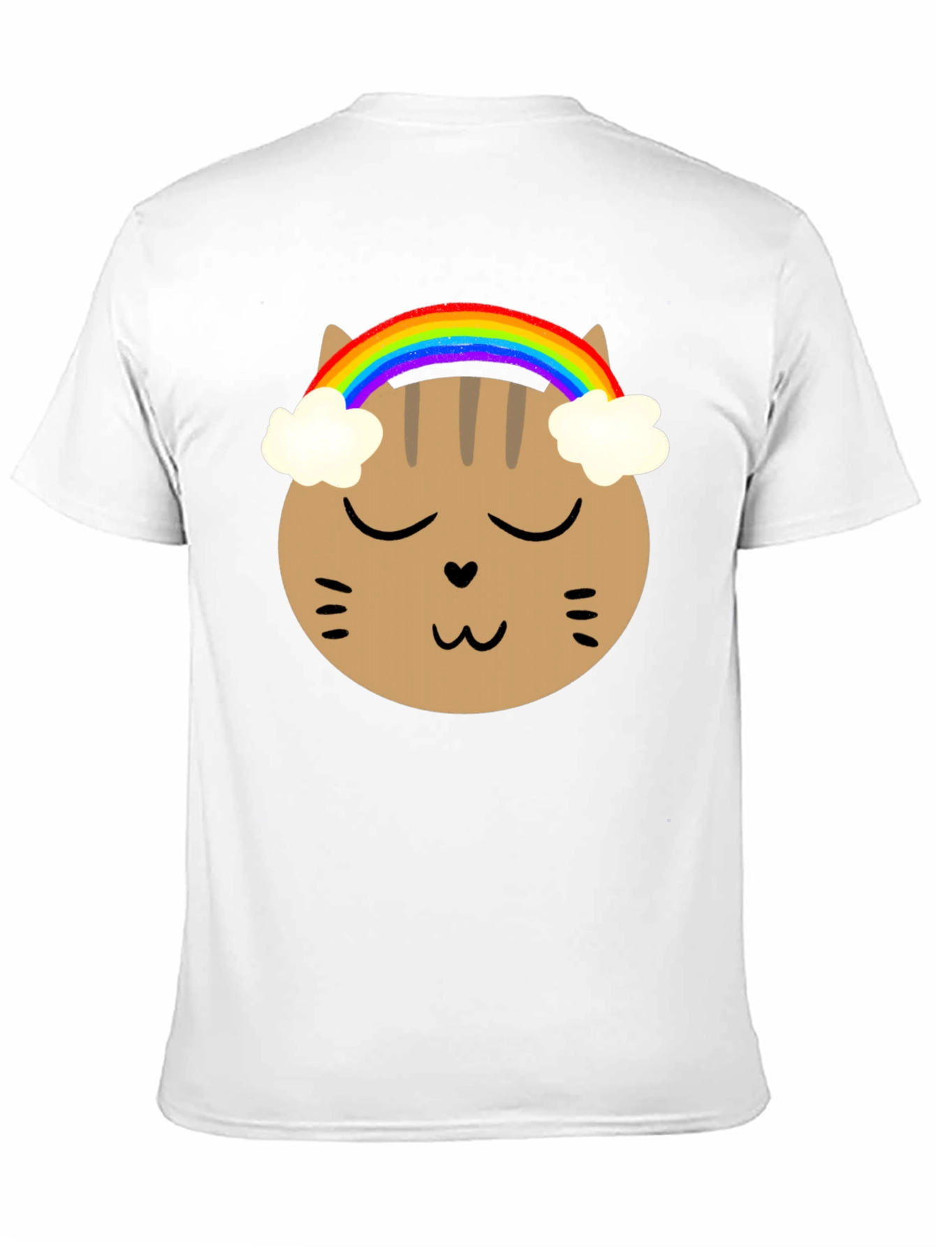 Rainbow Cat Graphic Tee - Soft Cotton Blend