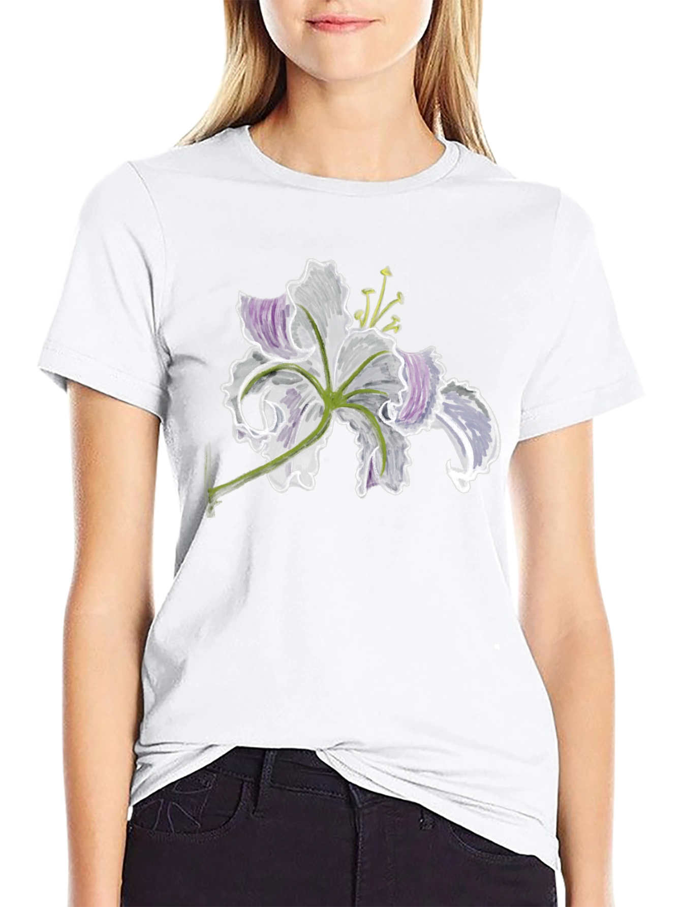 Floral Print Tee - Dark Lily Design