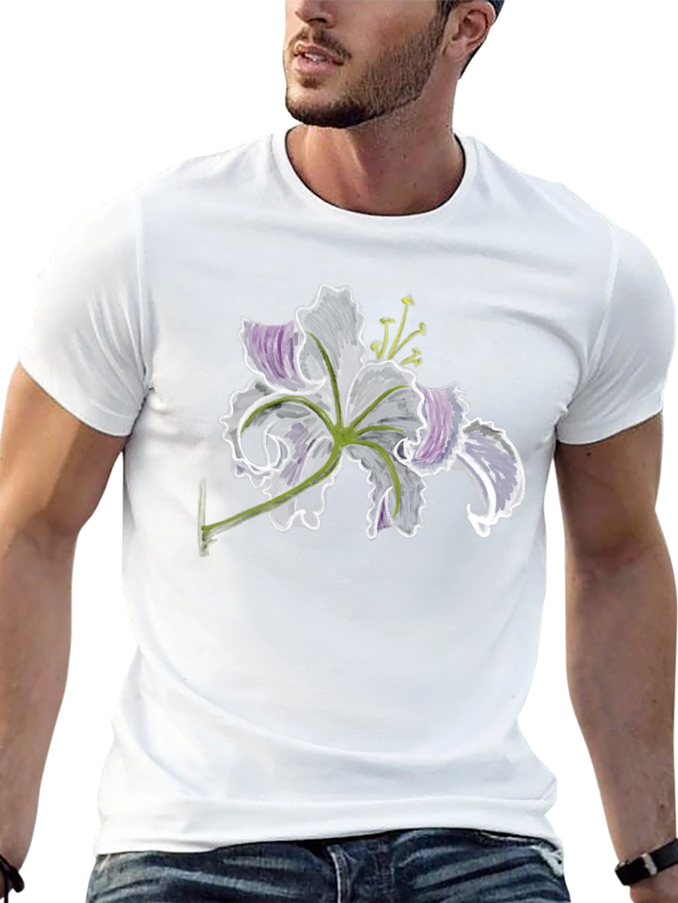 Floral Print Tee - Dark Lily Design