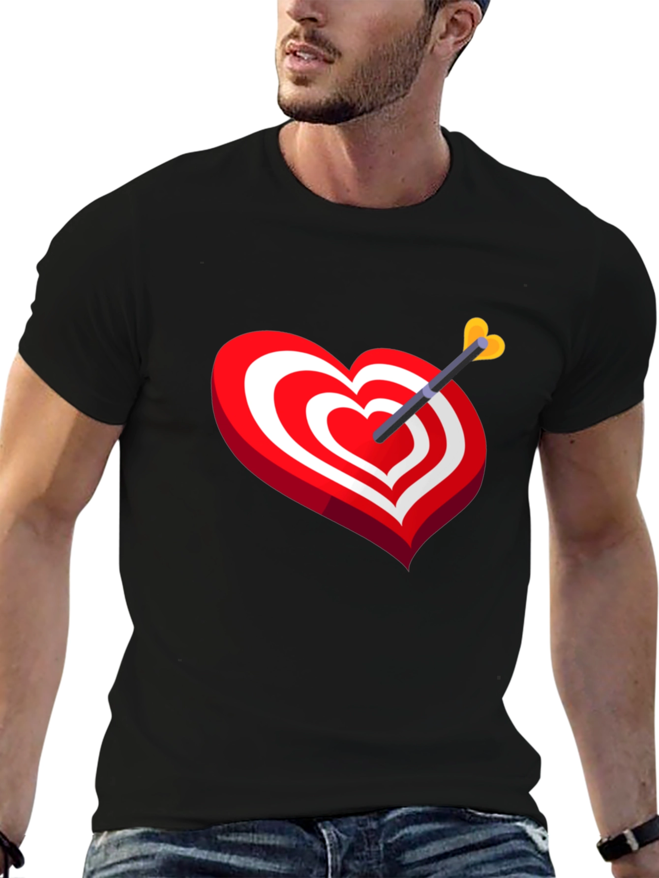 Heart Target Arrow T-Shirt - Cupids Mark