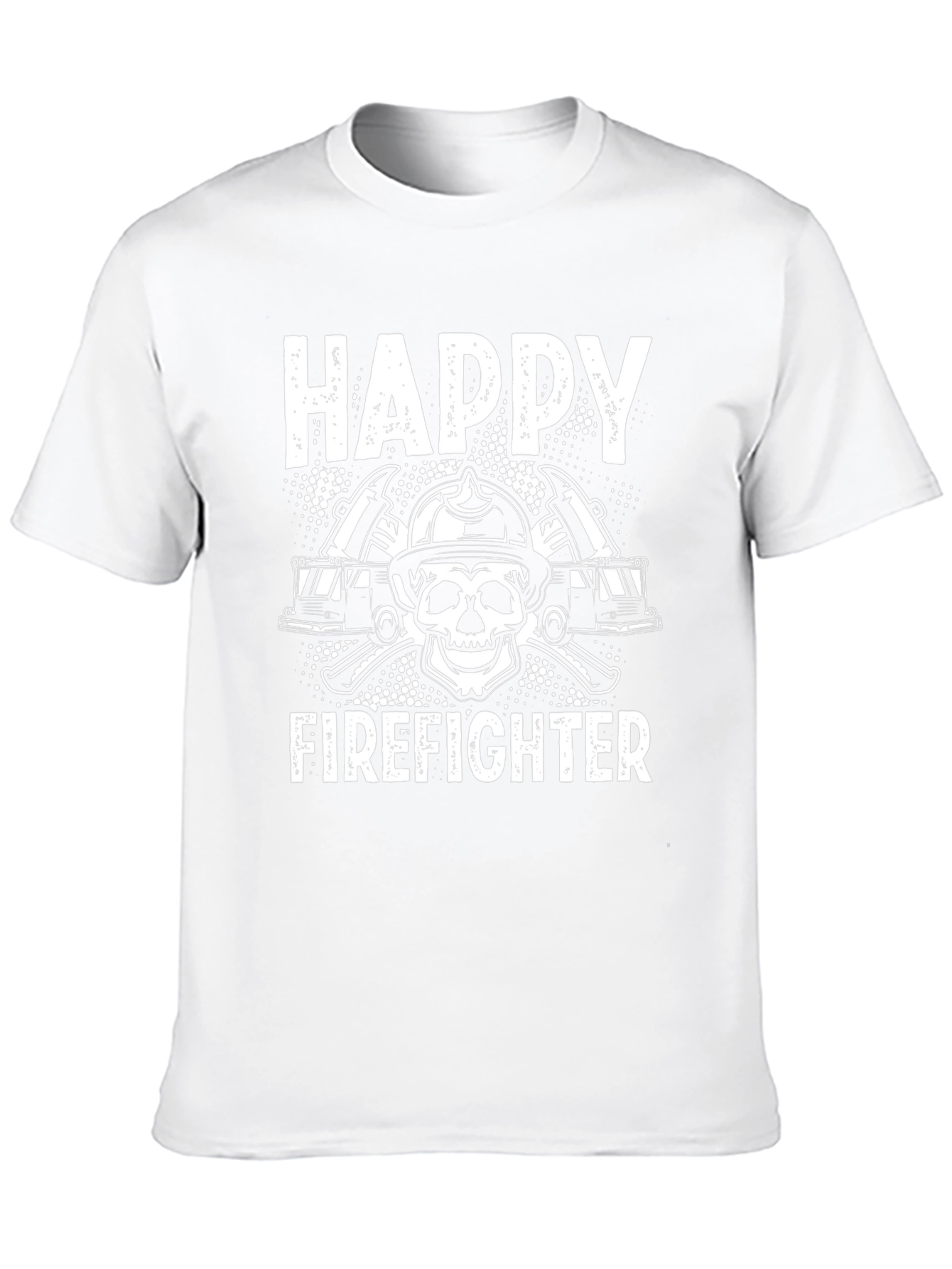Happy Firefighter T-Shirt - Skull & Axes