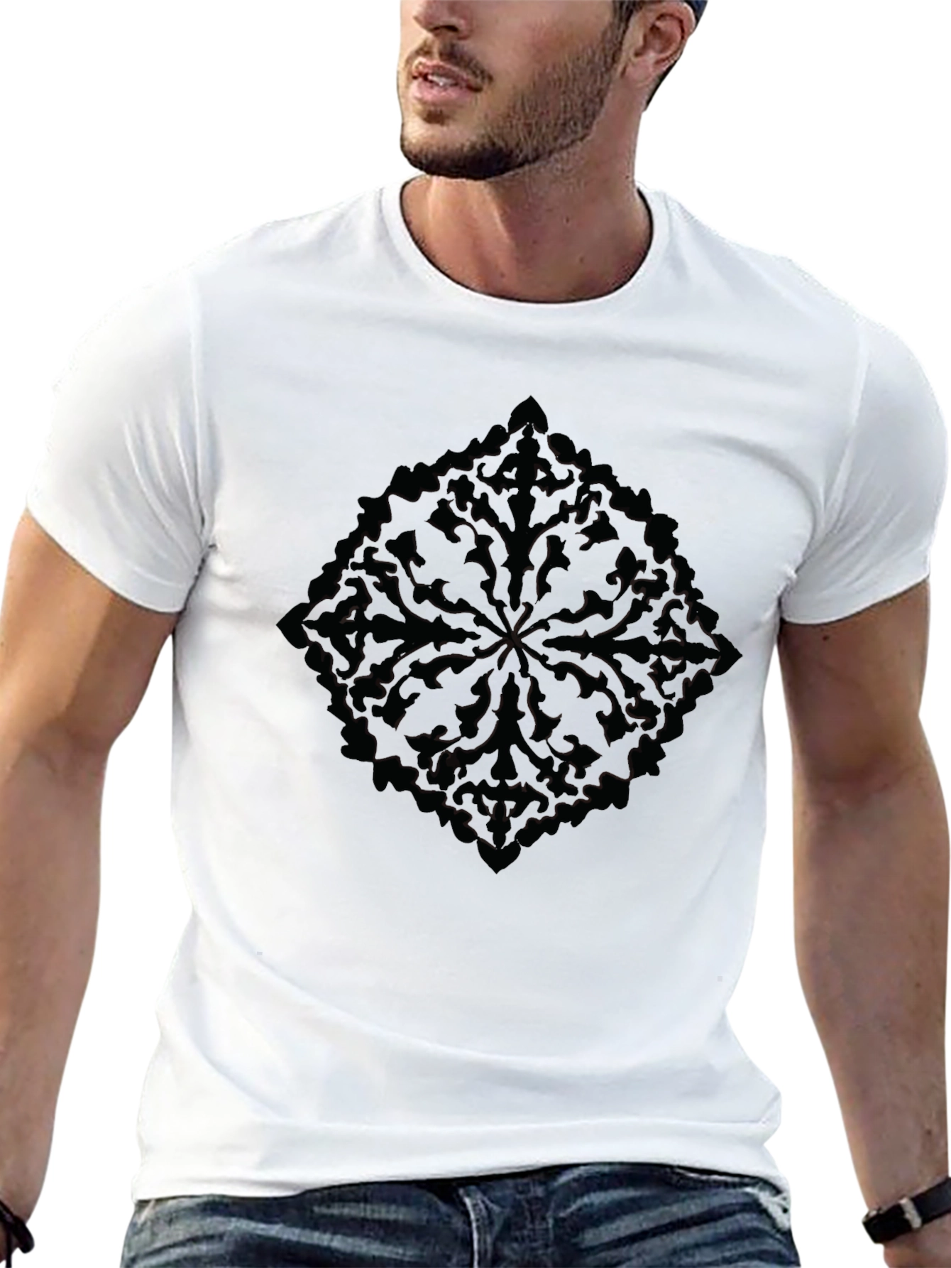 Stylish Black Graphic Tee for Men