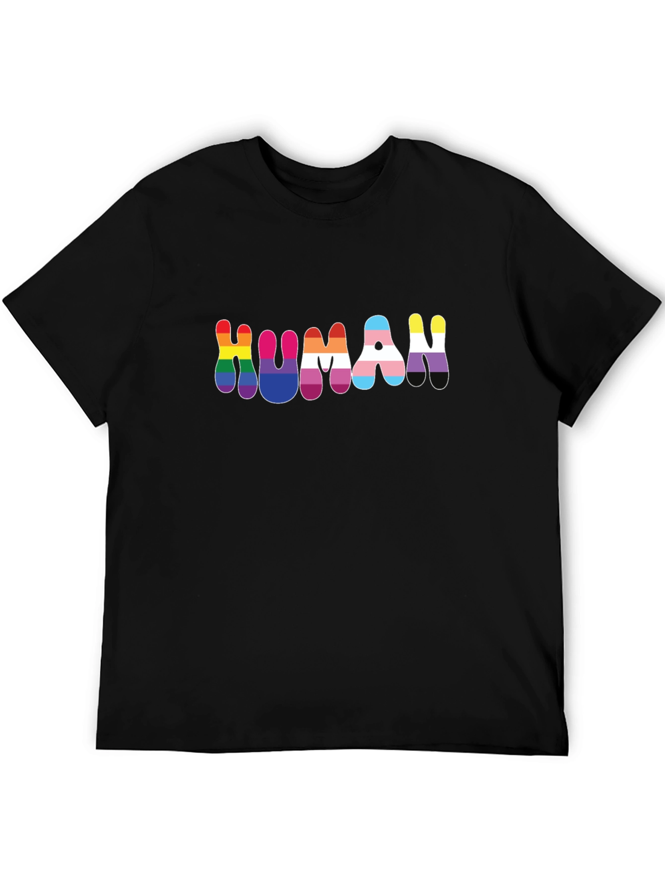 HUMAN Pride LGBTQ+ T-Shirt - Black Unisex Tee