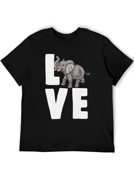 Elephant Love Graphic Tee -  Stylish Animal Lover Shirt