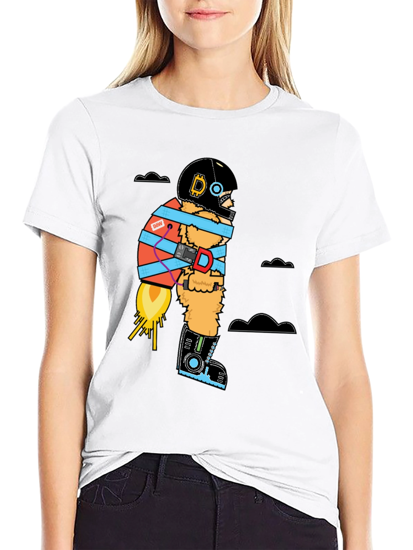 Bitcoin Rocket Man T-Shirt - Crypto to the Moon!