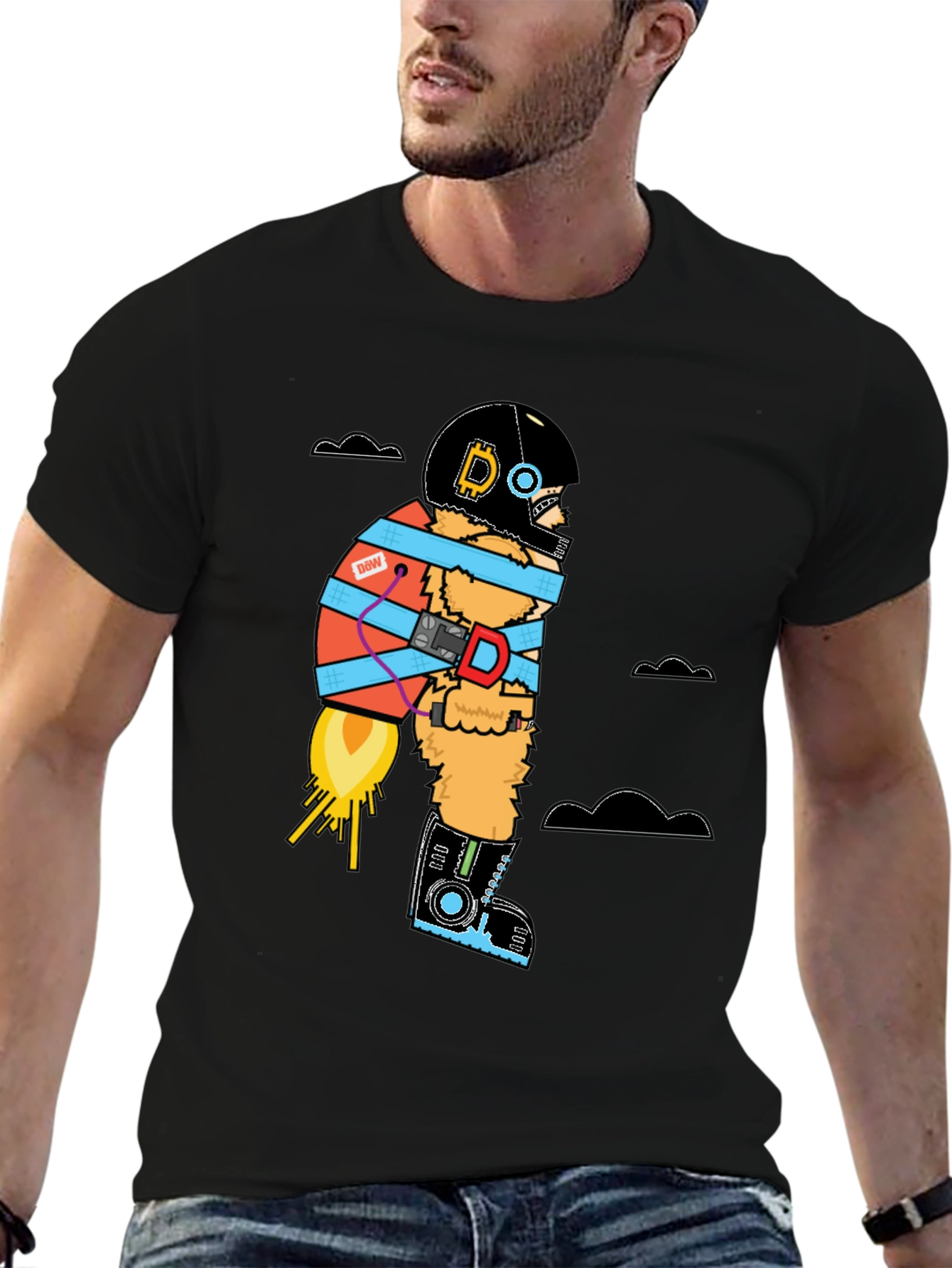 Bitcoin Rocket Man T-Shirt - Crypto to the Moon!