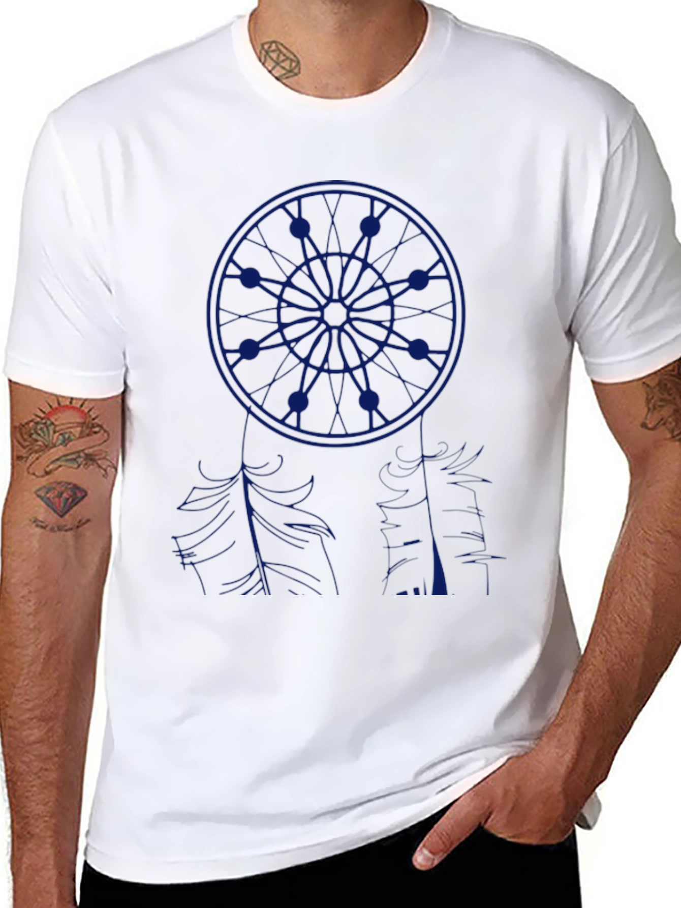 Dreamcatcher Graphic Tee - Black Cotton Comfort