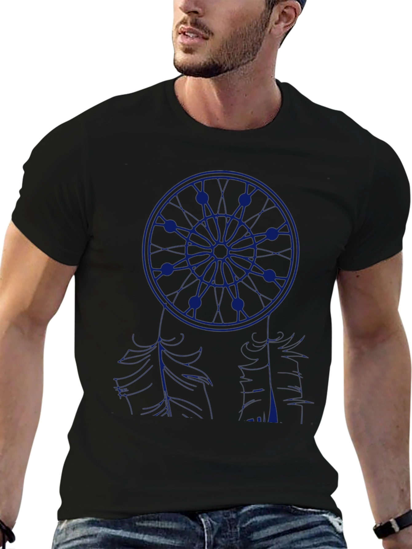 Dreamcatcher Graphic Tee - Black Cotton Comfort