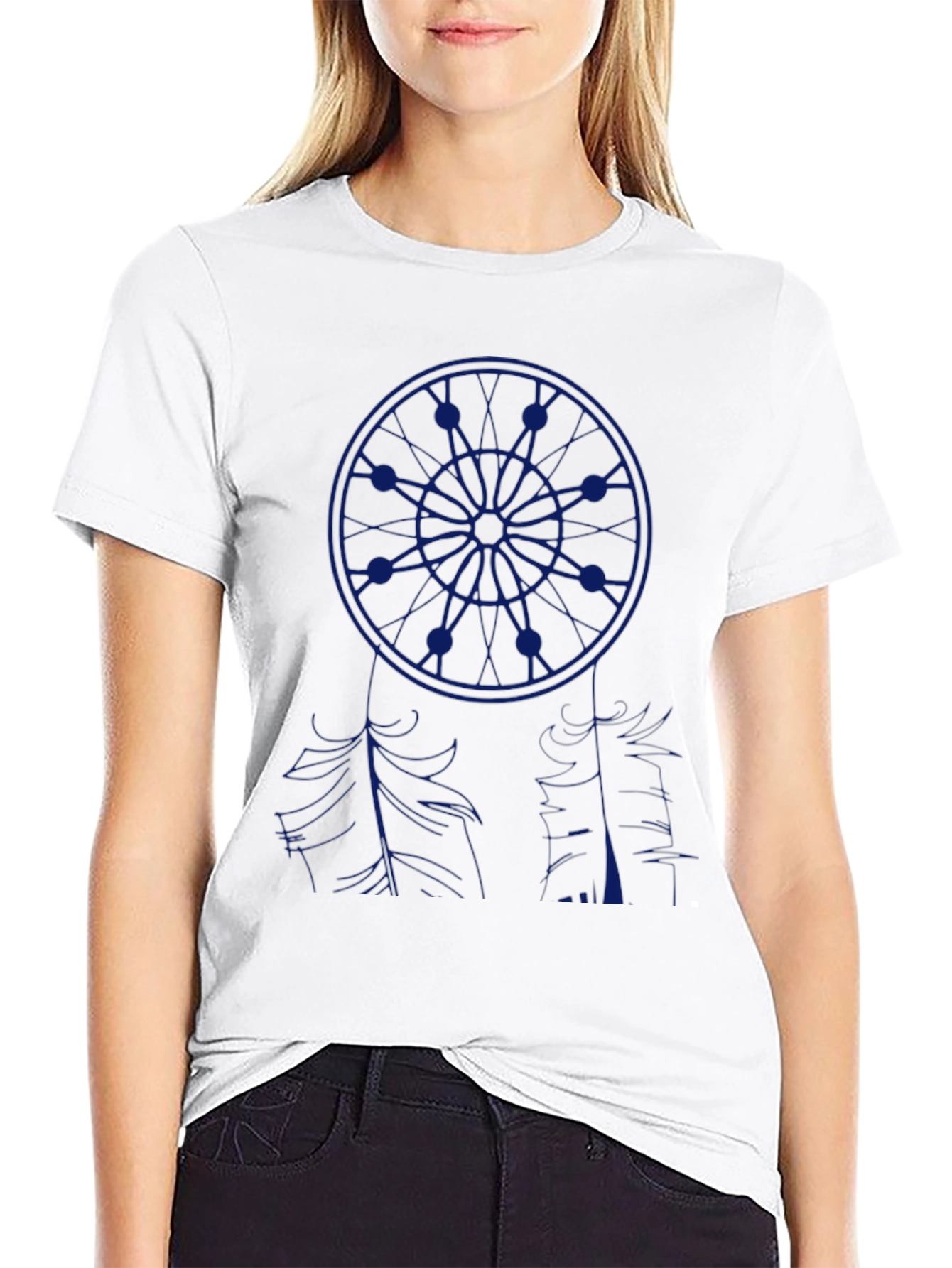 Dreamcatcher Graphic Tee - Black Cotton Comfort