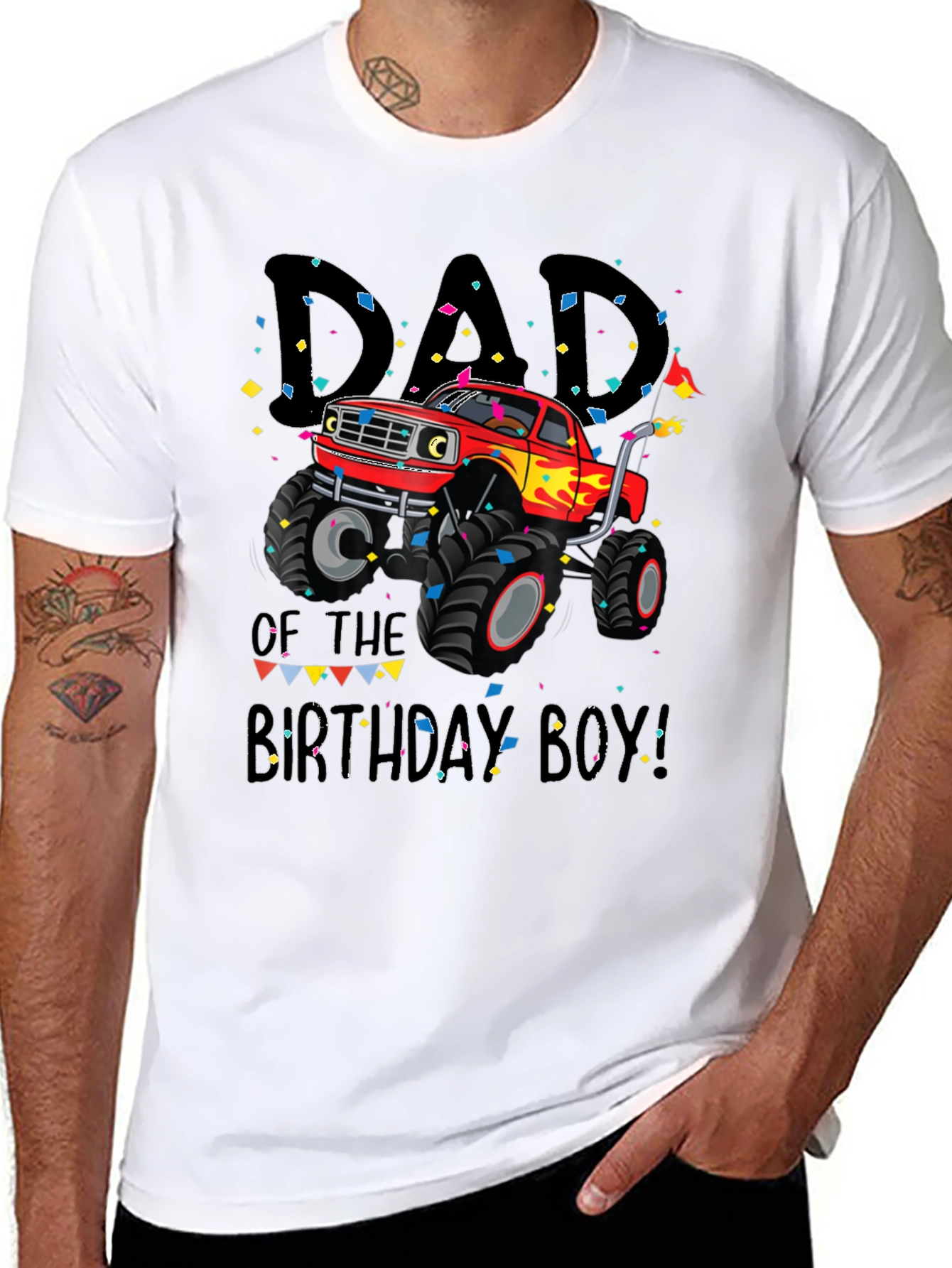 Dad of the Birthday Boy Monster Truck Tee