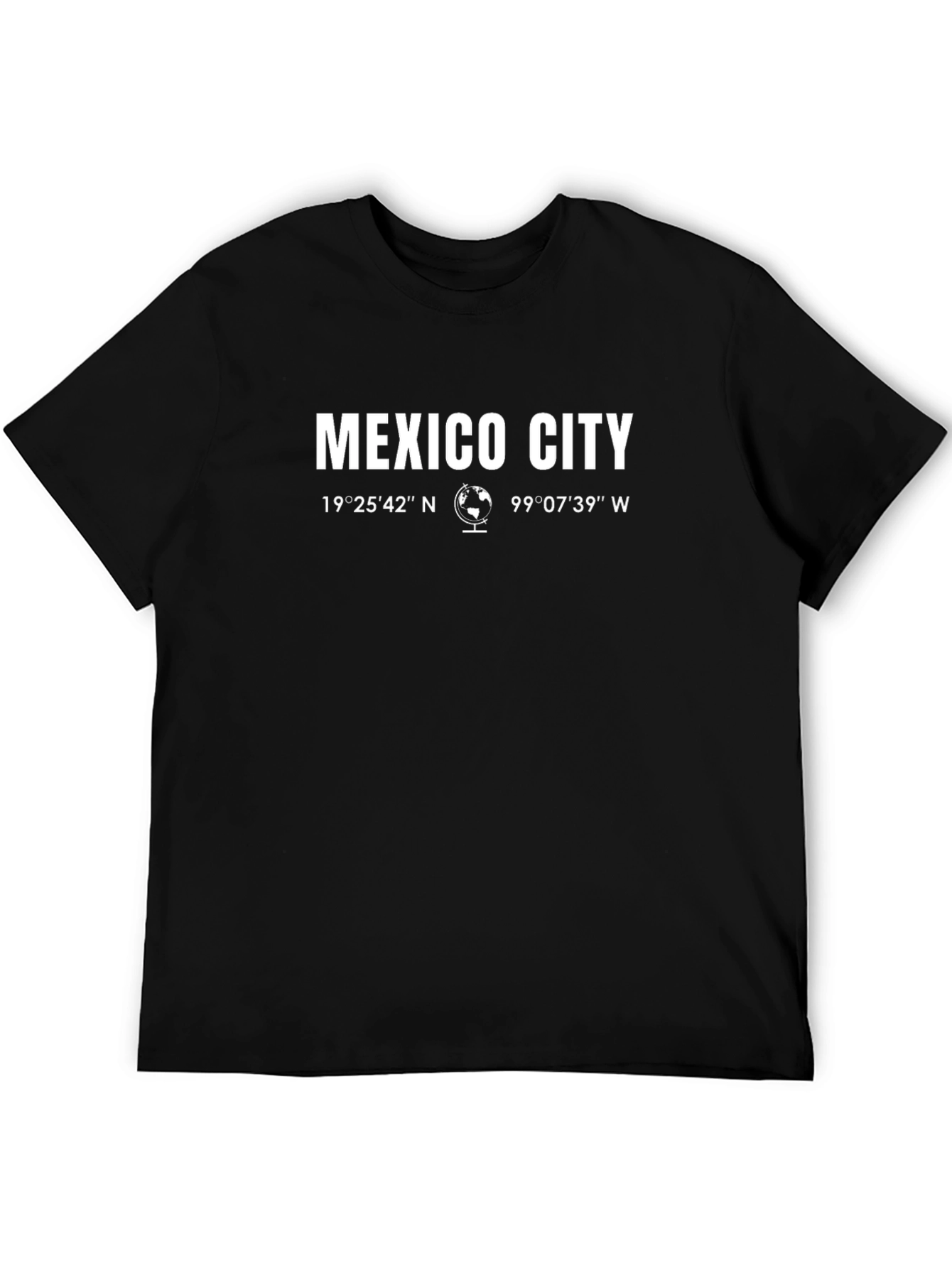 Mexico City Coordinates T-Shirt - Black