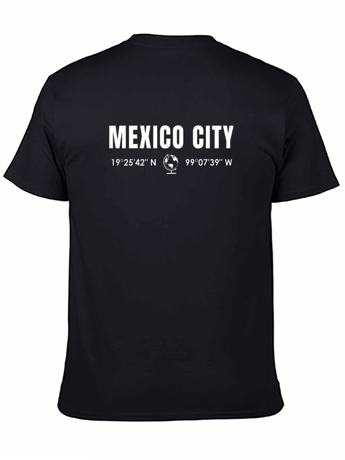 Mexico City Coordinates T-Shirt - Black