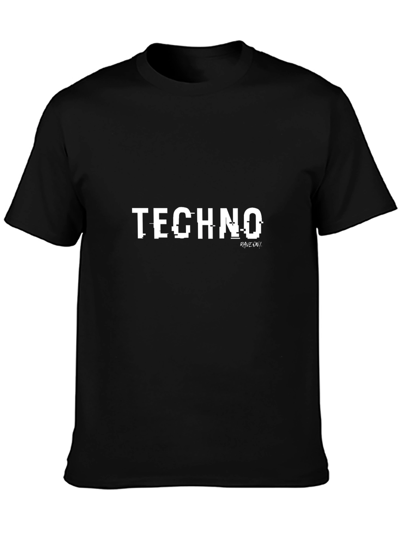 Techno Rave On! Black Graphic Tee