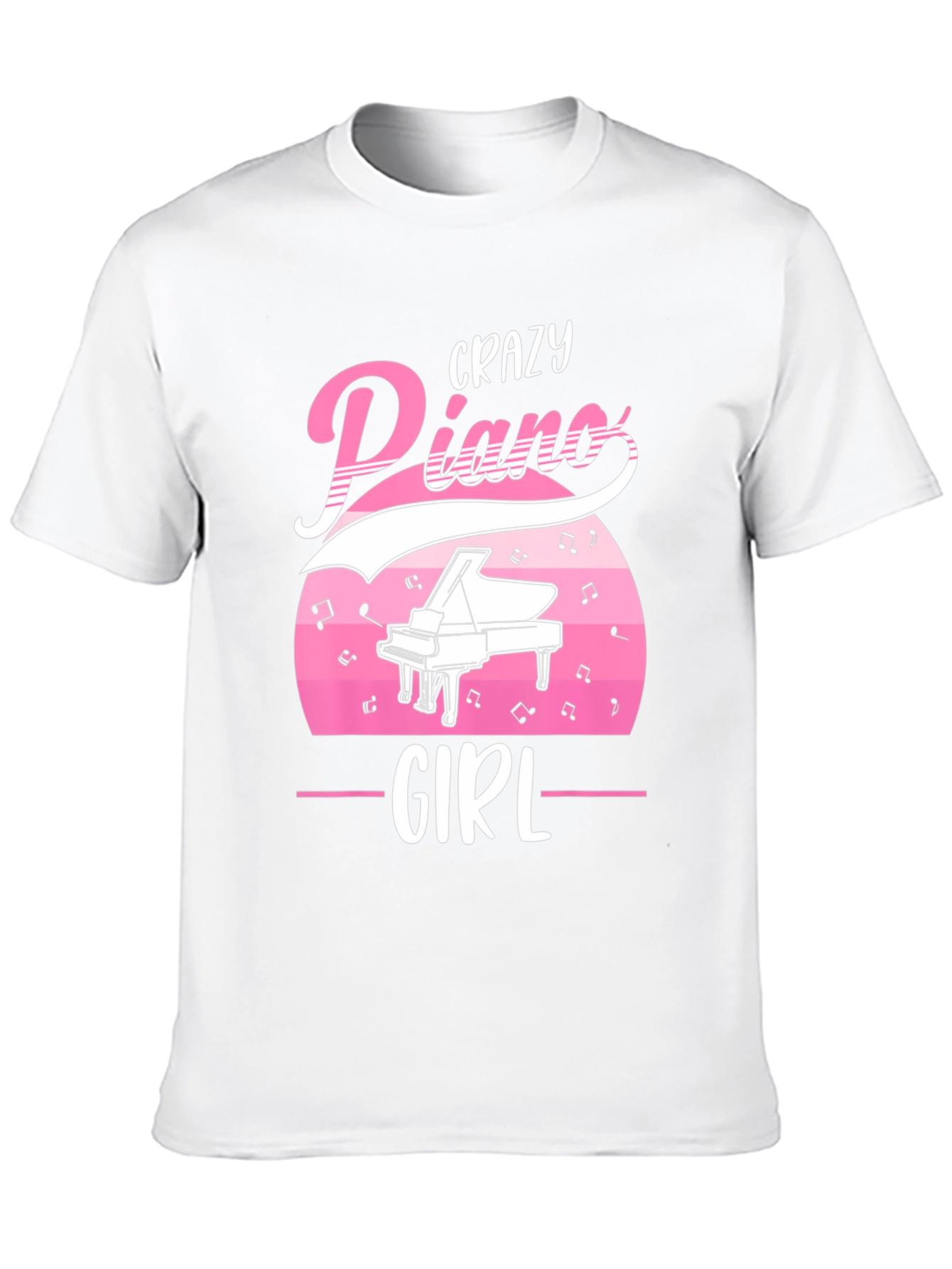 Crazy Piano Girl T-Shirt - Music Lover Tee